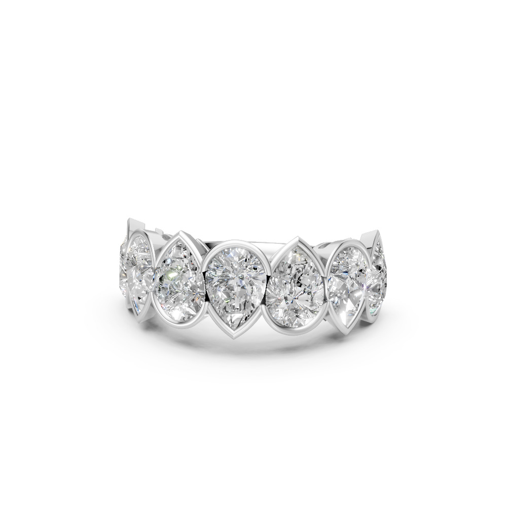 Pear Shape Diamond Anniversary Band in Gold