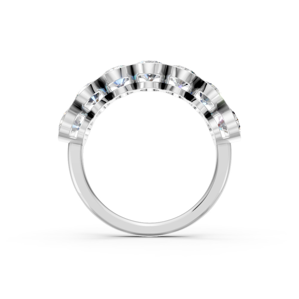 Oval Shape Diamond Anniversary Band in Gold