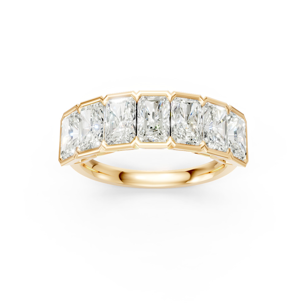 Radiant Shape Diamond Anniversary Band in Gold