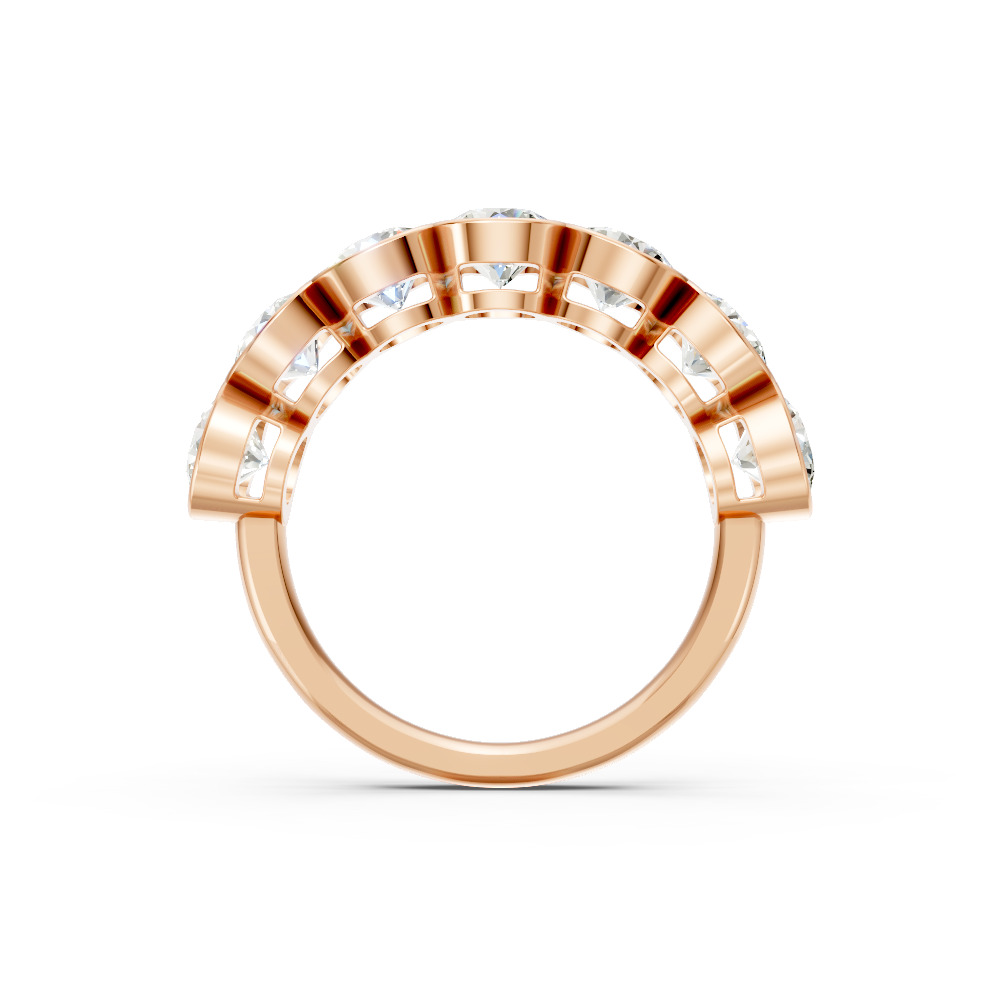 Round Shape Diamond Anniversary Band in Gold