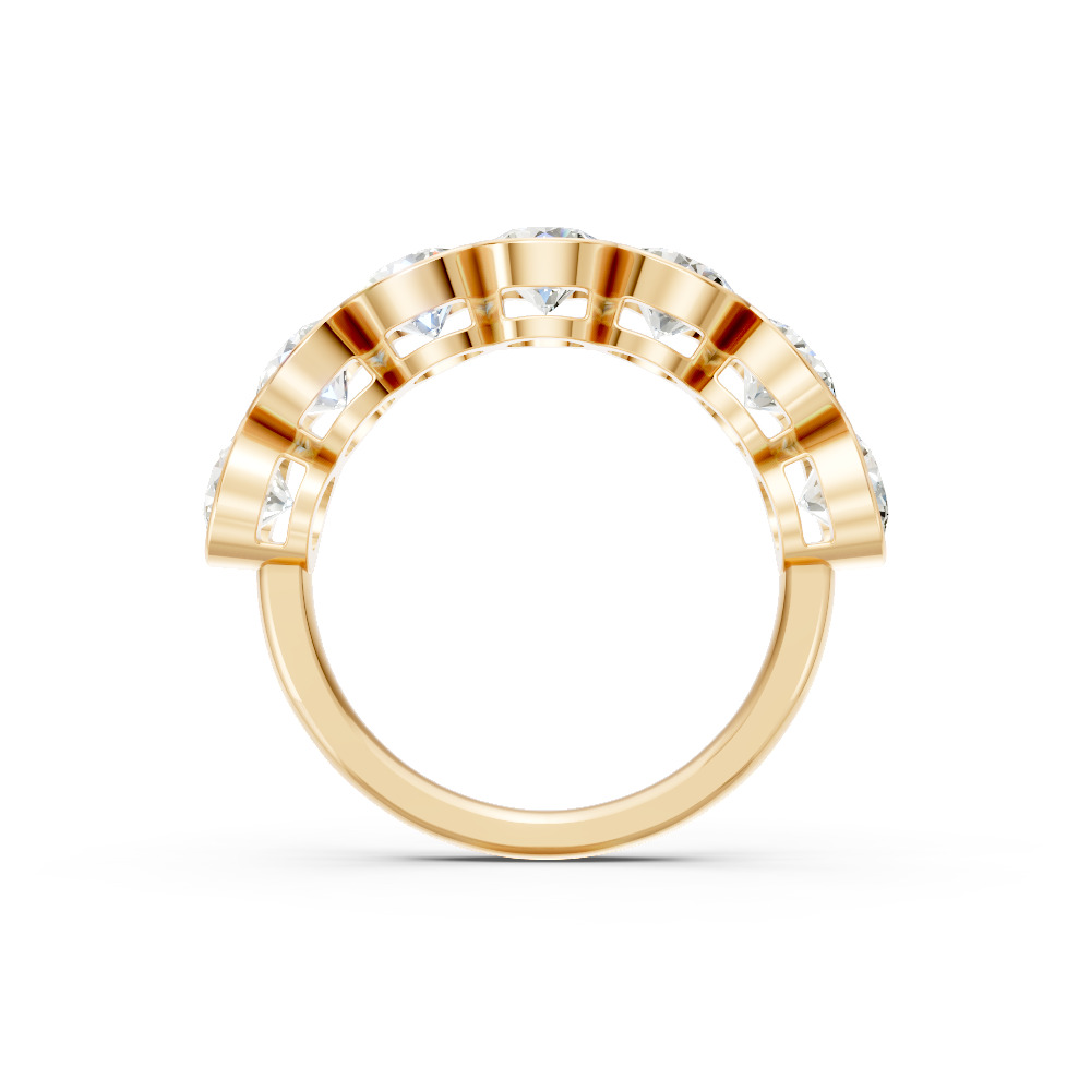 Round Shape Diamond Anniversary Band in Gold