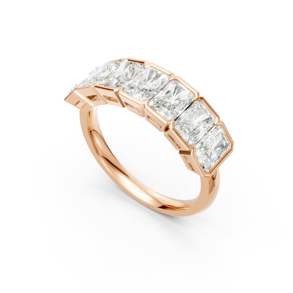 Radiant Shape Diamond Anniversary Band in Gold