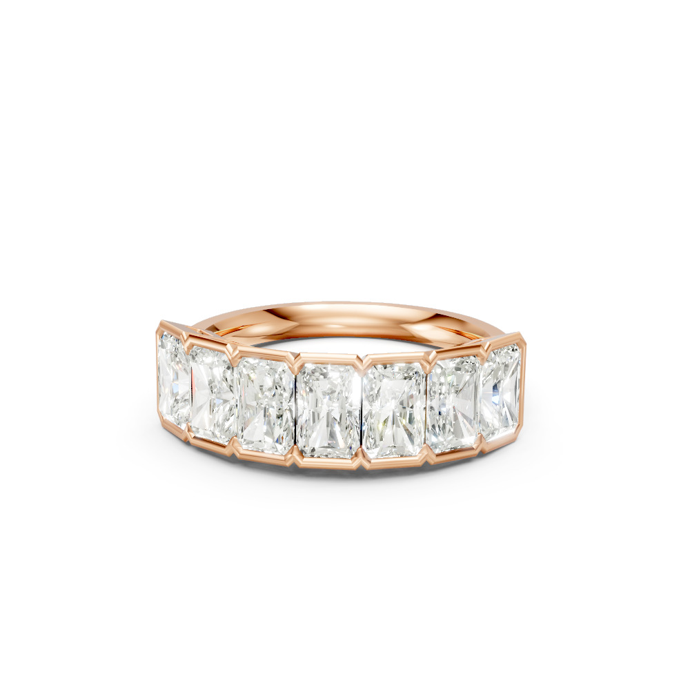 Radiant Shape Diamond Anniversary Band in Gold