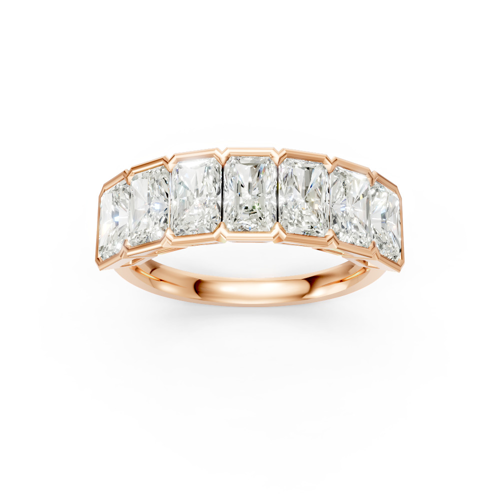 Radiant Shape Diamond Anniversary Band in Gold