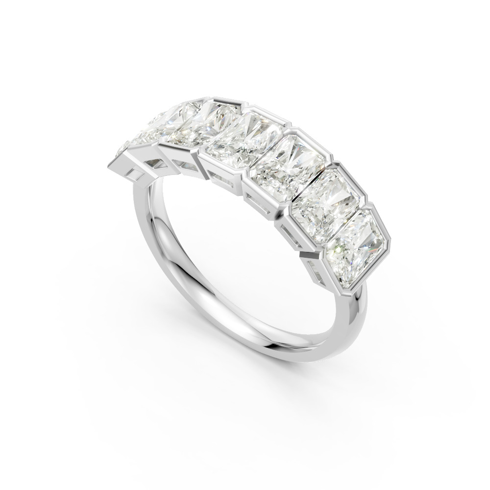 Radiant Shape Diamond Anniversary Band in Gold