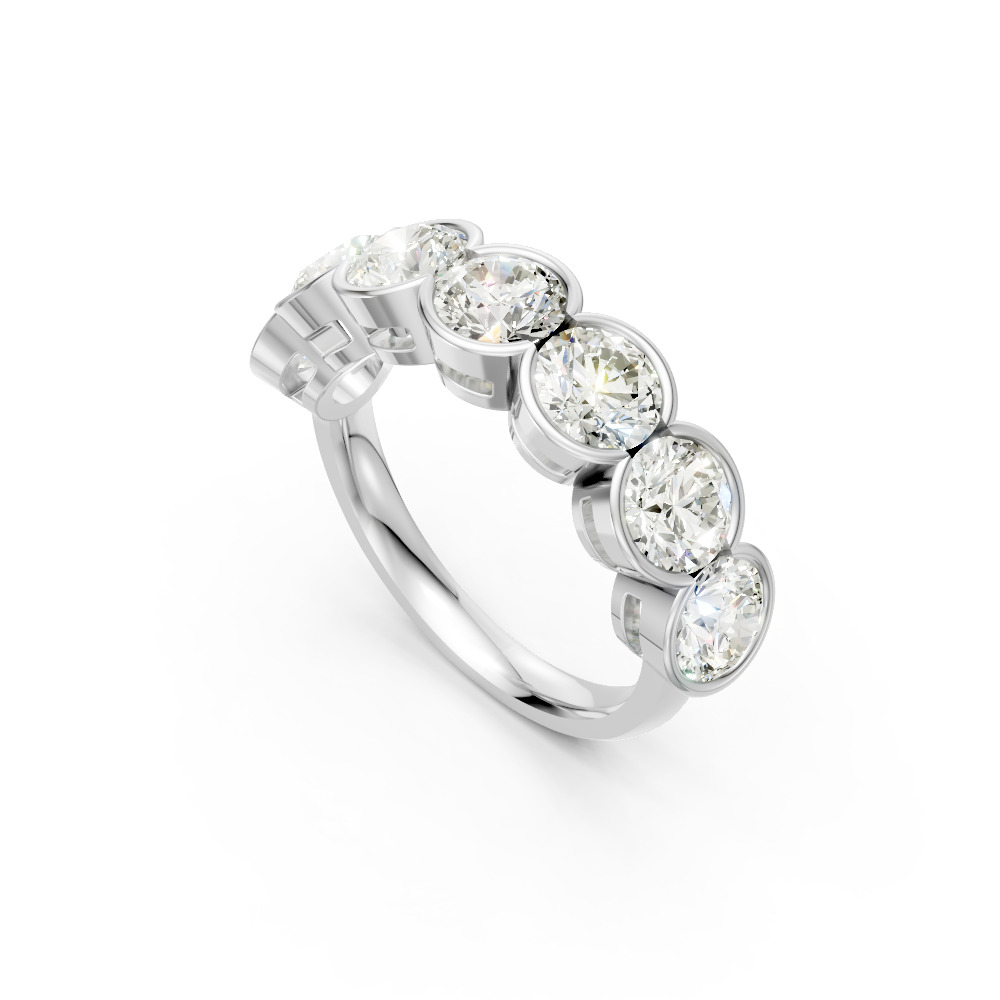 Round Shape Diamond Anniversary Band in Gold