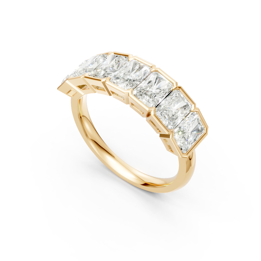 Radiant Shape Diamond Anniversary Band in Gold