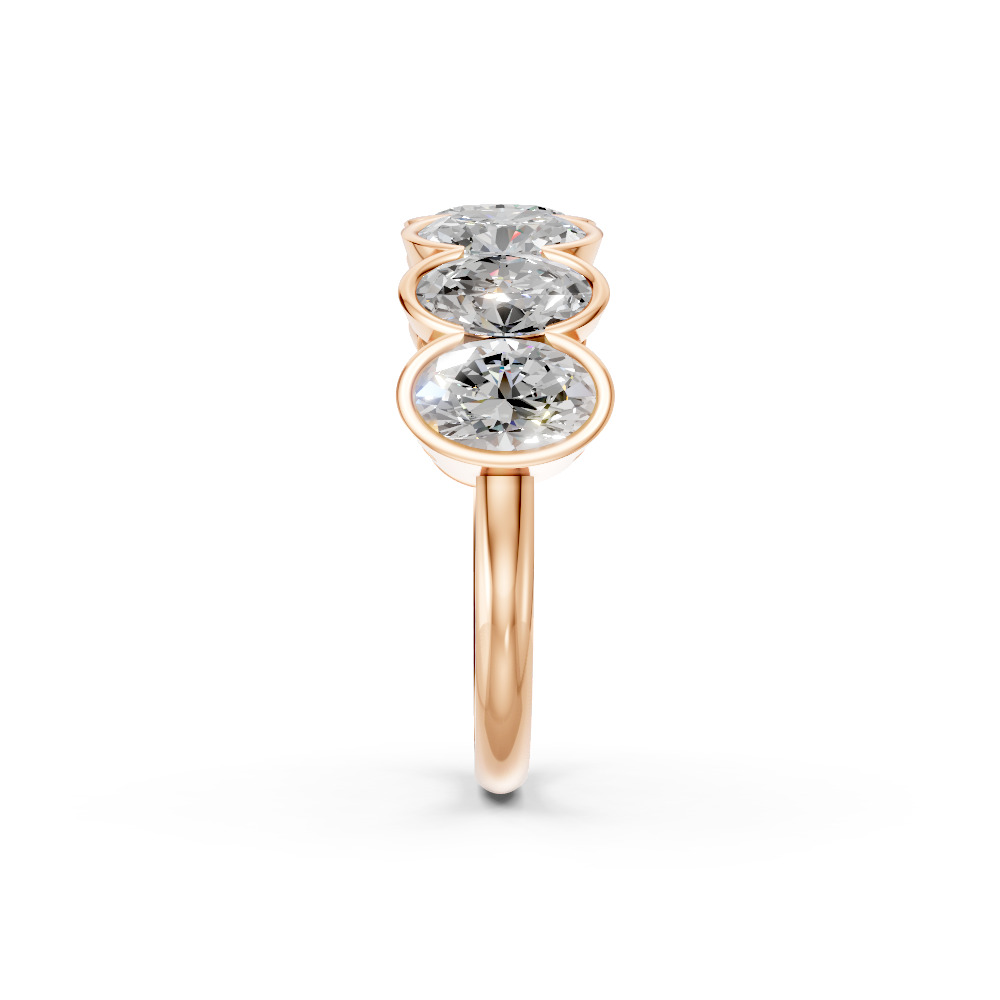 Oval Shape Diamond Anniversary Band in Gold