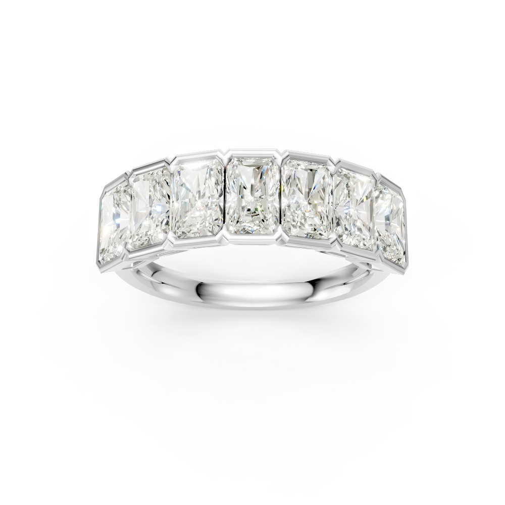 Radiant Shape Diamond Anniversary Band in Gold