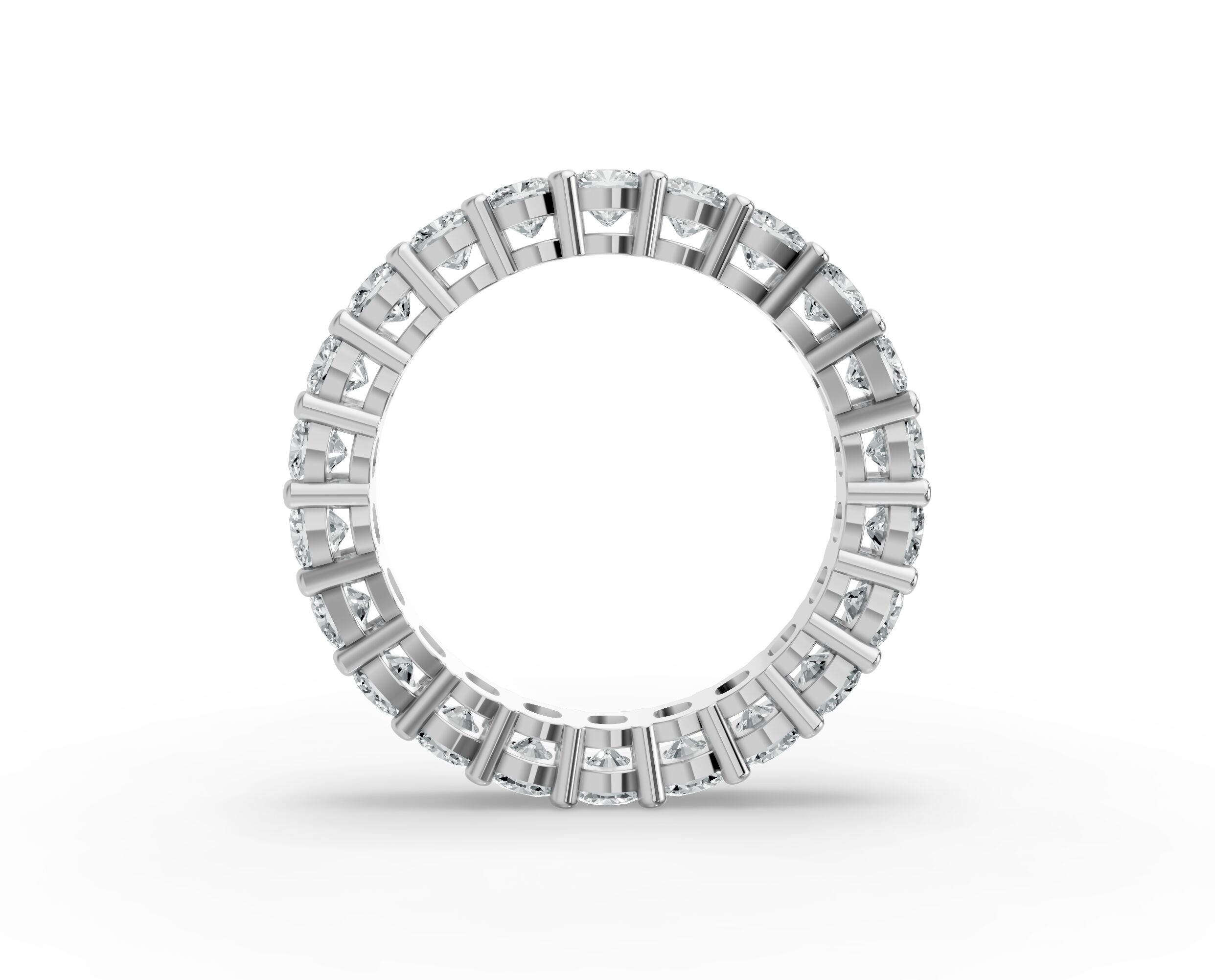 Cushion Shape Diamond Eternity Bands in Gold