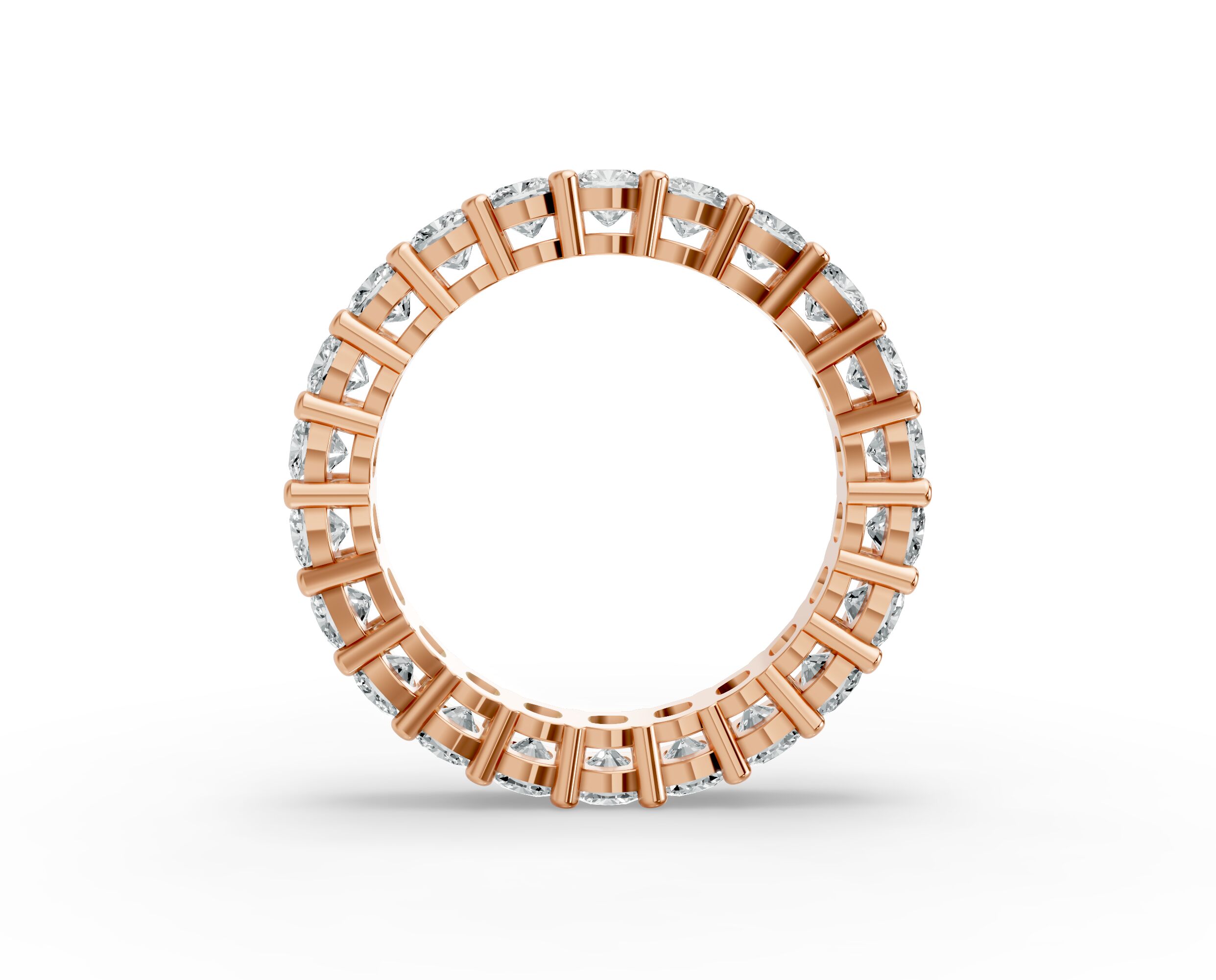 Cushion Shape Diamond Eternity Bands in Gold