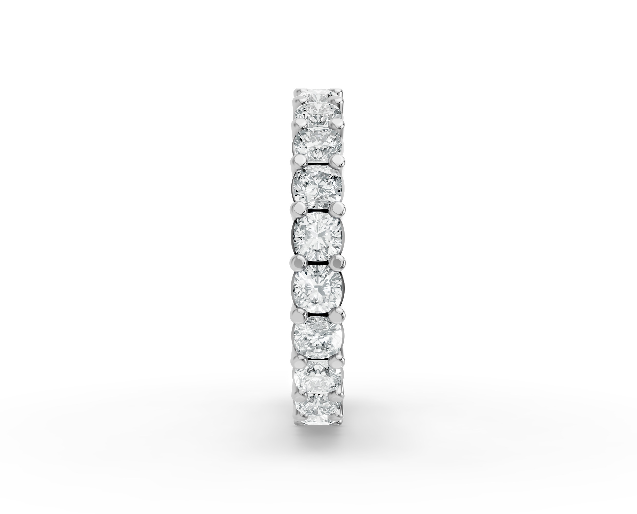 Cushion Shape Diamond Eternity Bands in Gold
