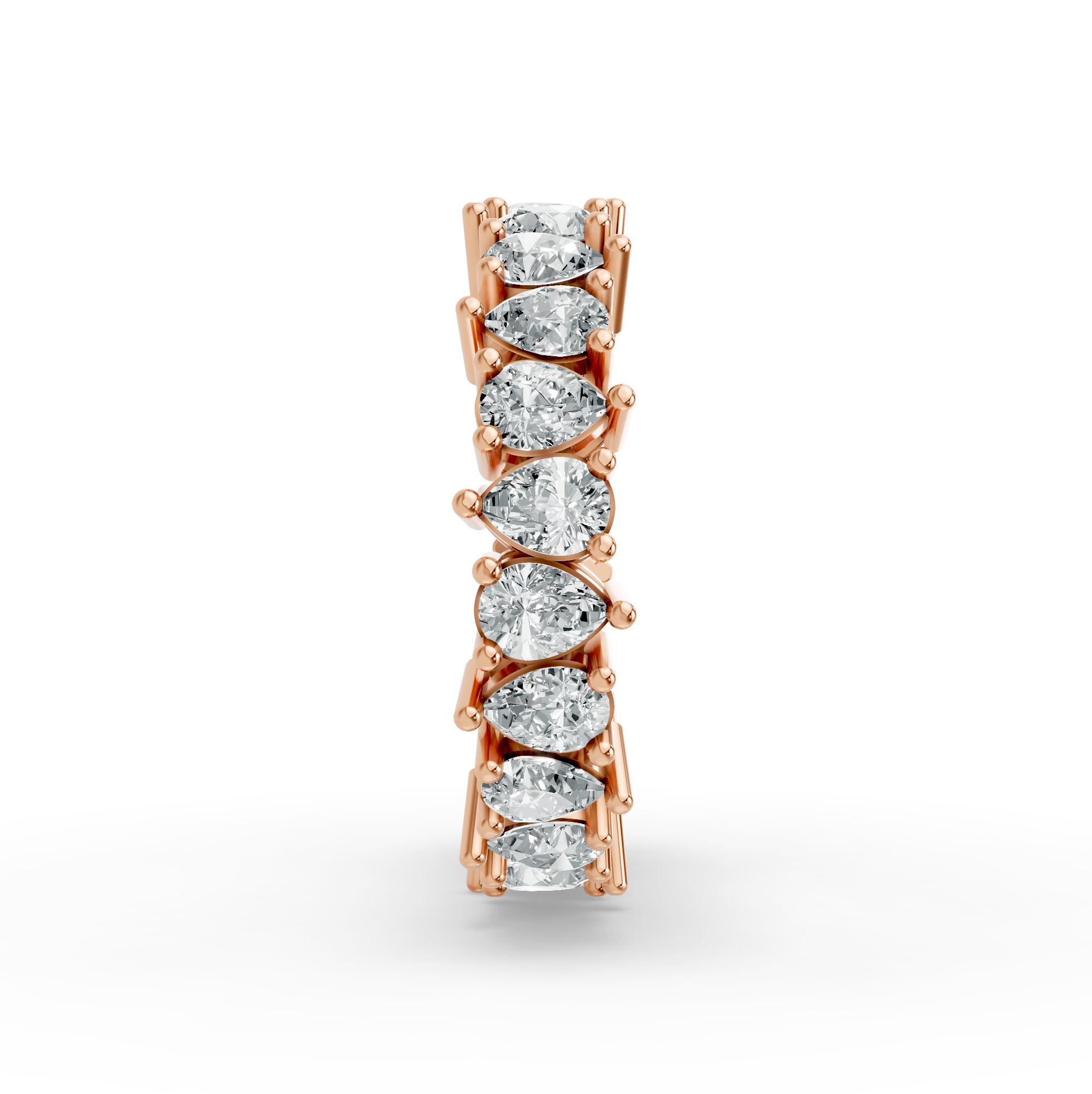 Pear Shape Diamond Eternity Bands in Gold