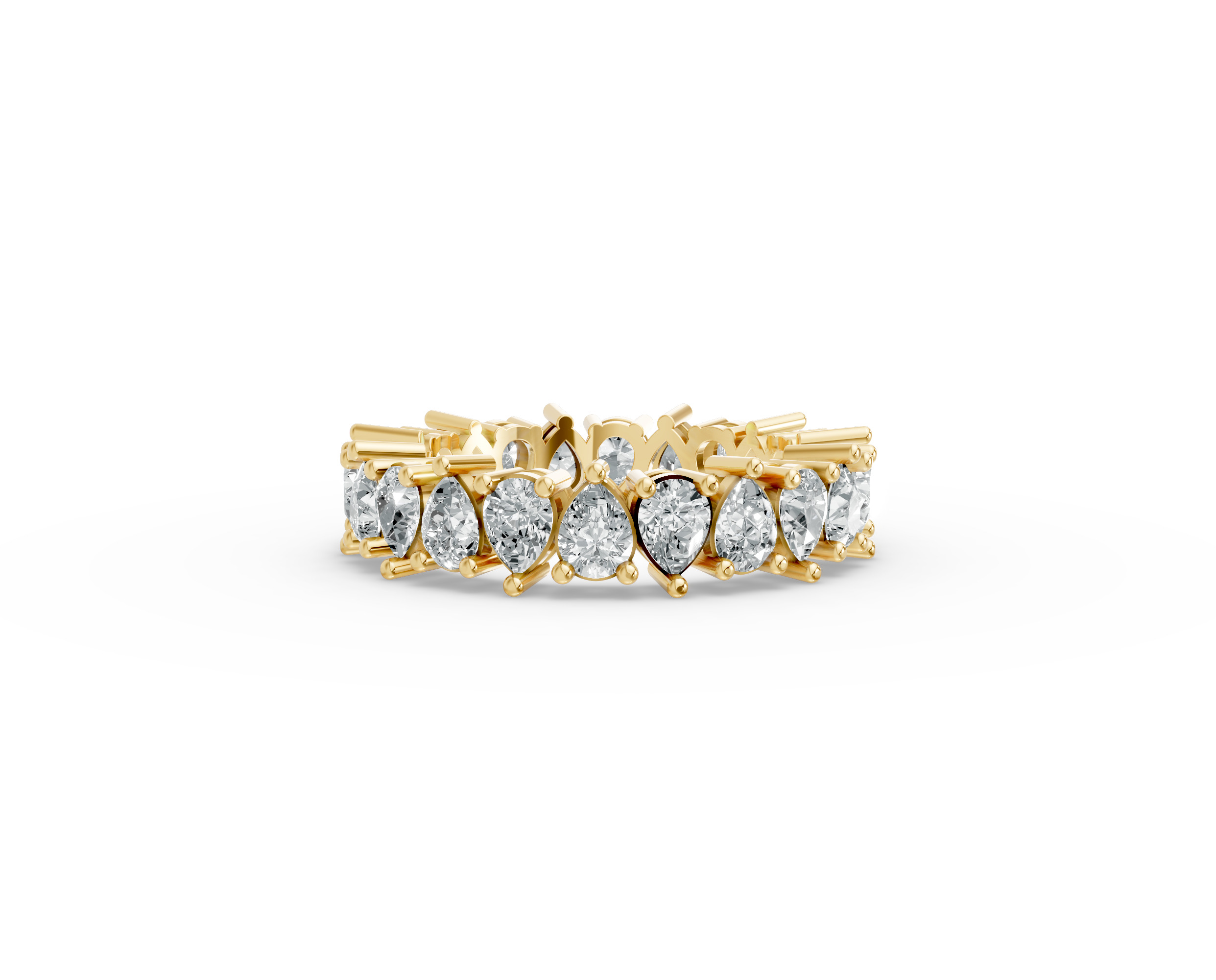 Pear Shape Diamond Eternity Bands in Gold
