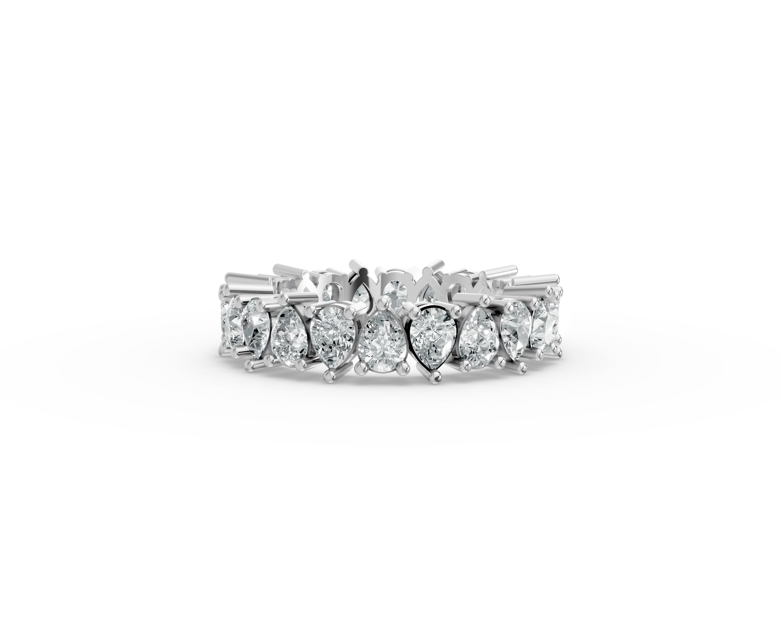 Pear Shape Diamond Eternity Bands in Gold