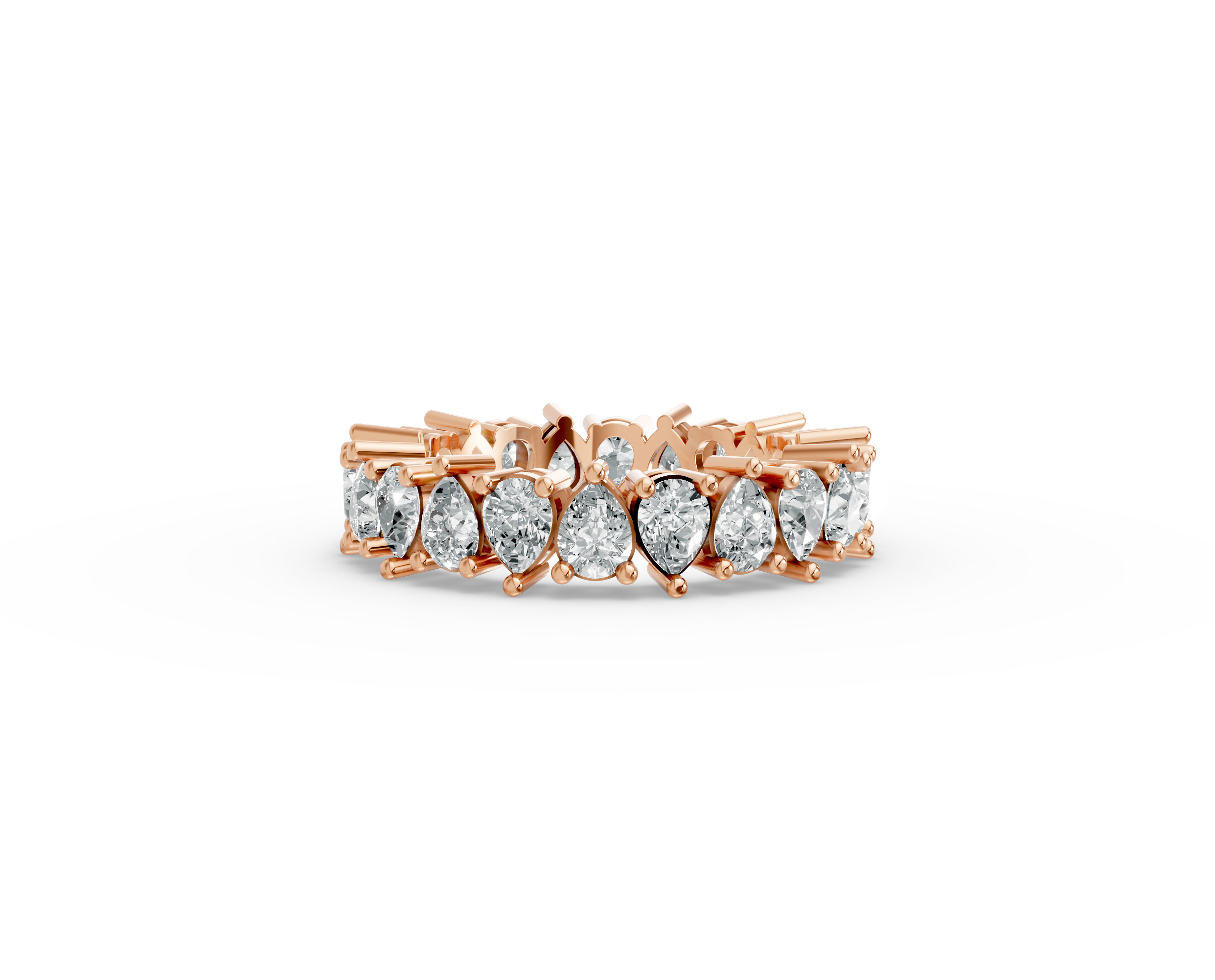 Pear Shape Diamond Eternity Bands in Gold