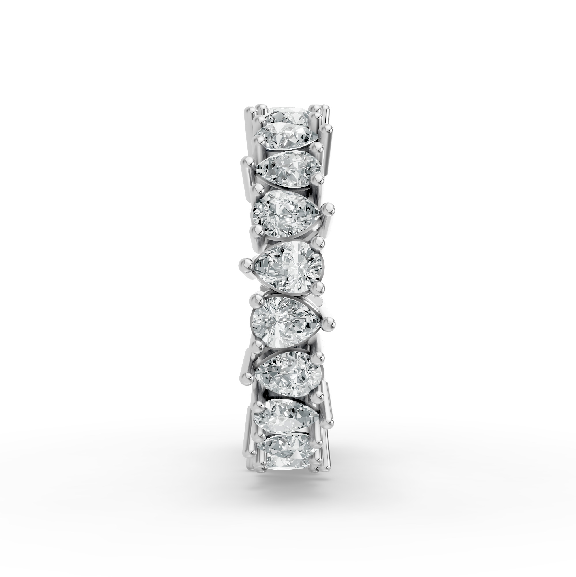 Pear Shape Diamond Eternity Bands in Gold