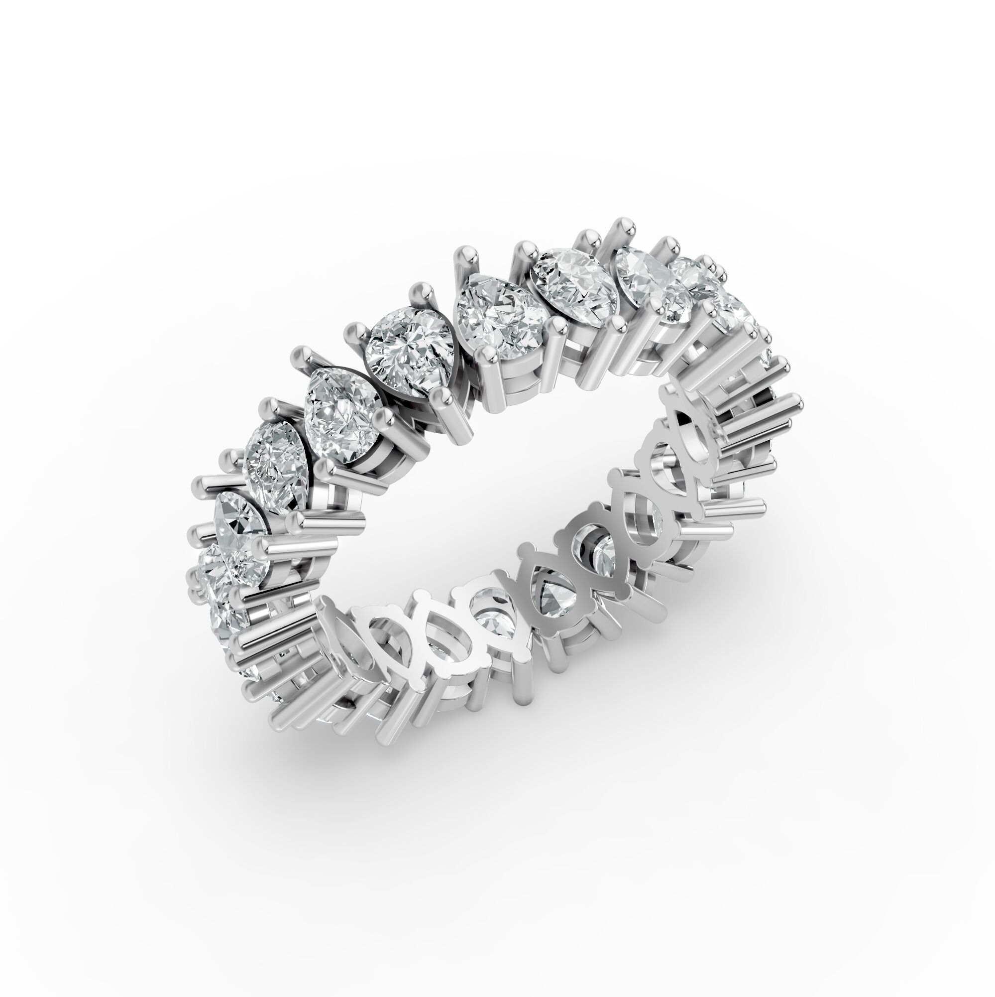 Pear Shape Diamond Eternity Bands in Gold