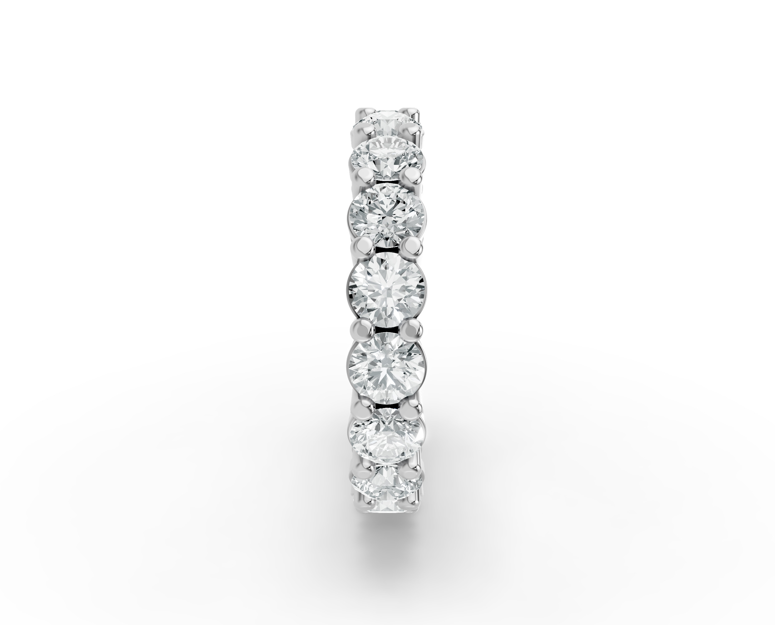 Round Shape Diamond Eternity Bands in Gold