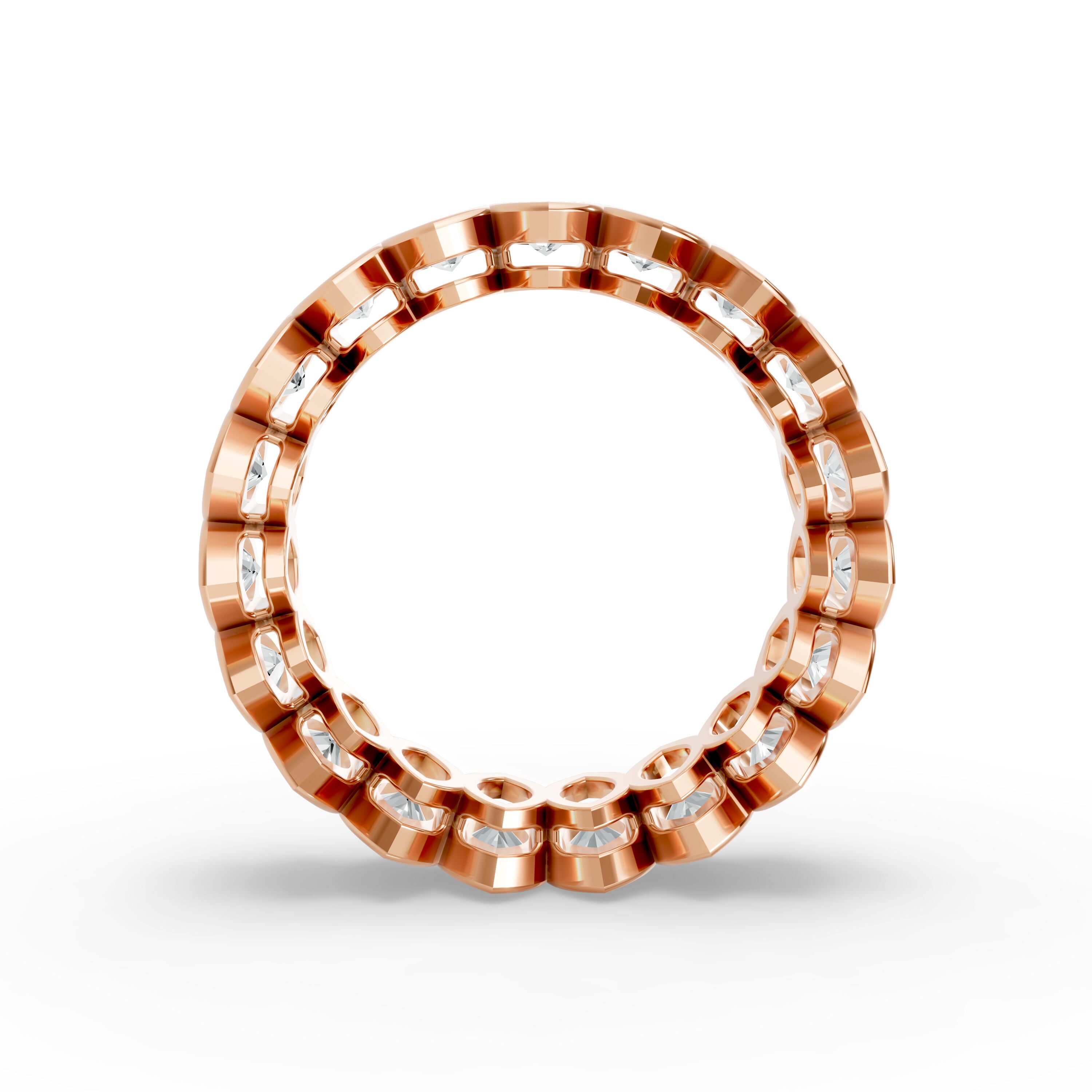 Marquise Shape Diamond Eternity Bands in Gold