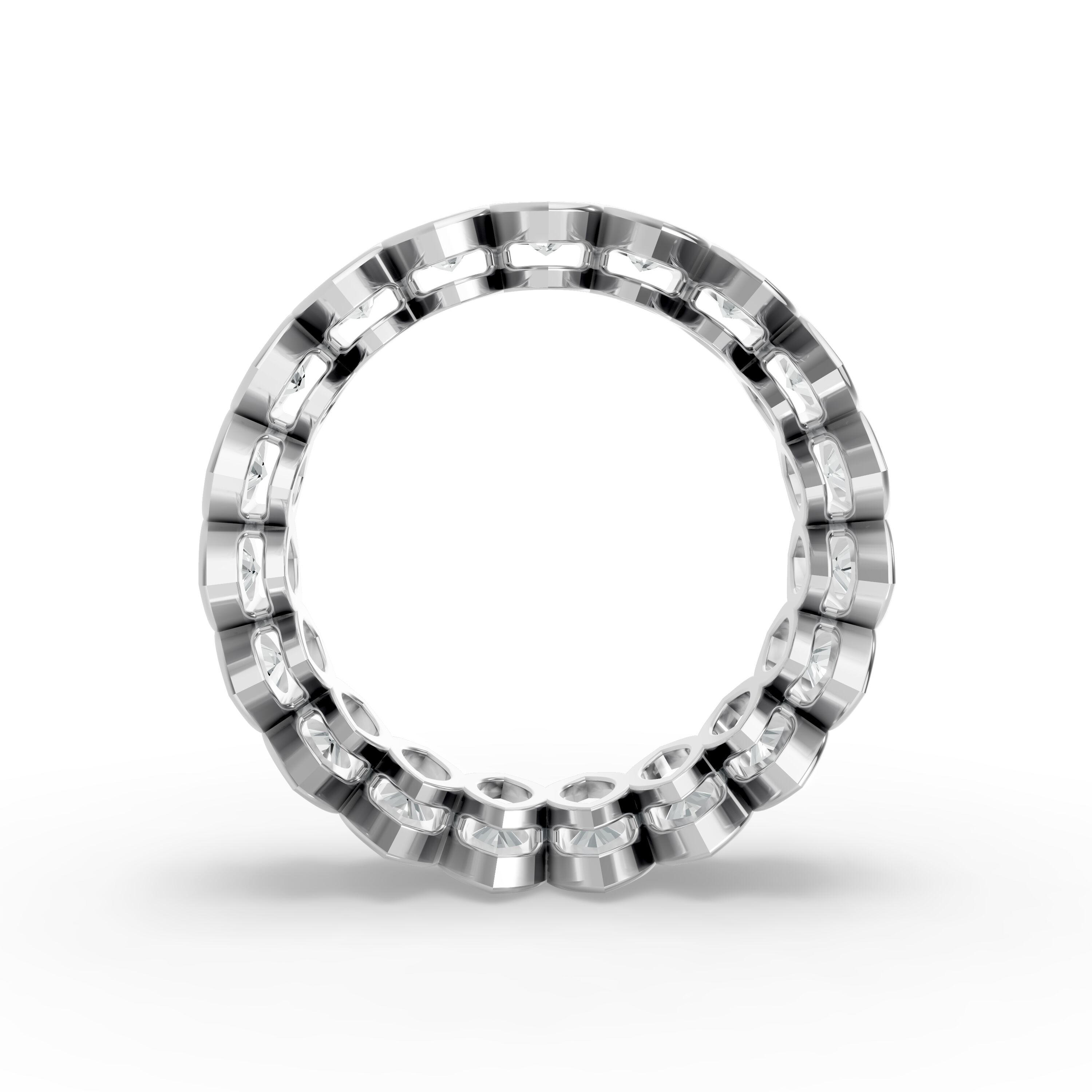 Marquise Shape Diamond Eternity Bands in Gold