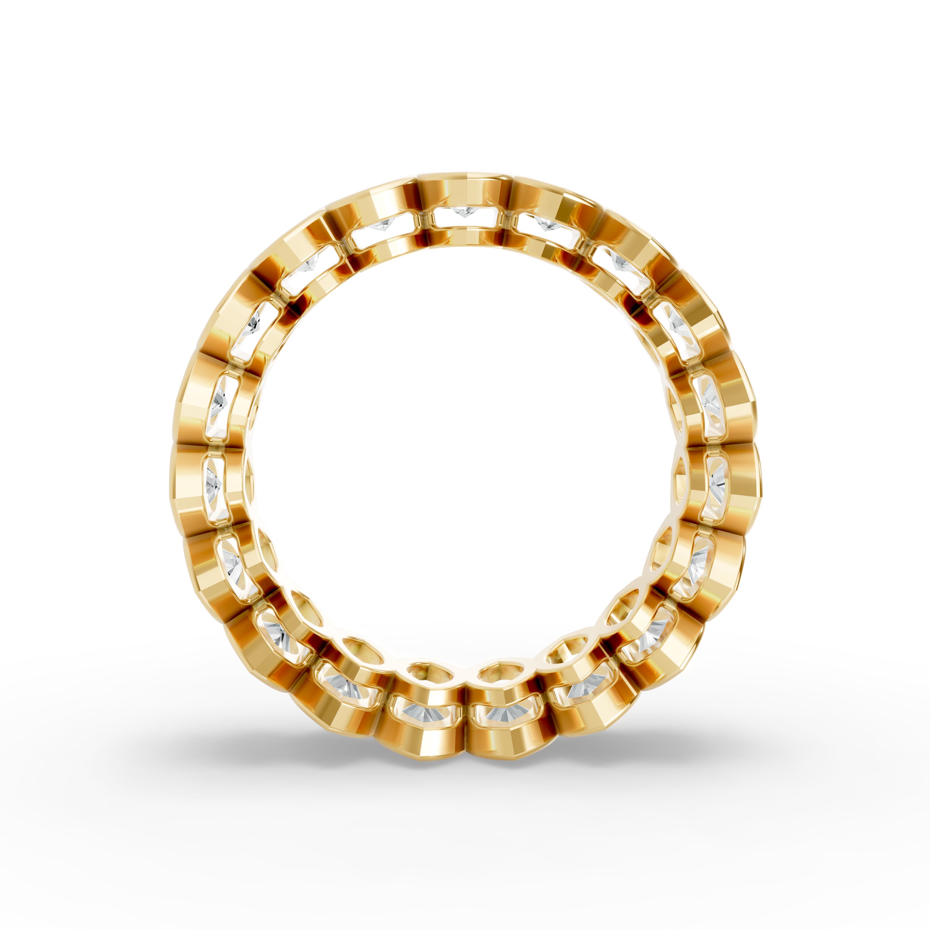 Marquise Shape Diamond Eternity Bands in Gold