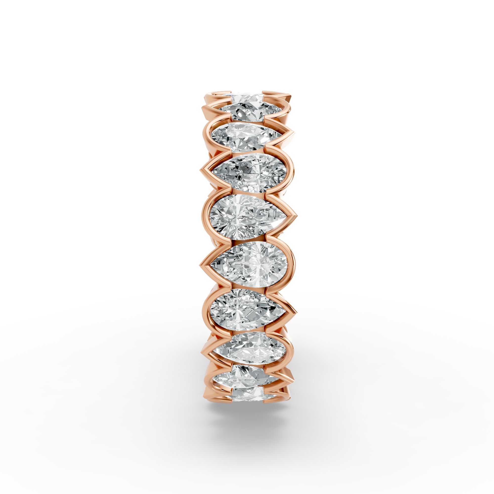 Pear Shape Diamond Eternity Bands in Gold