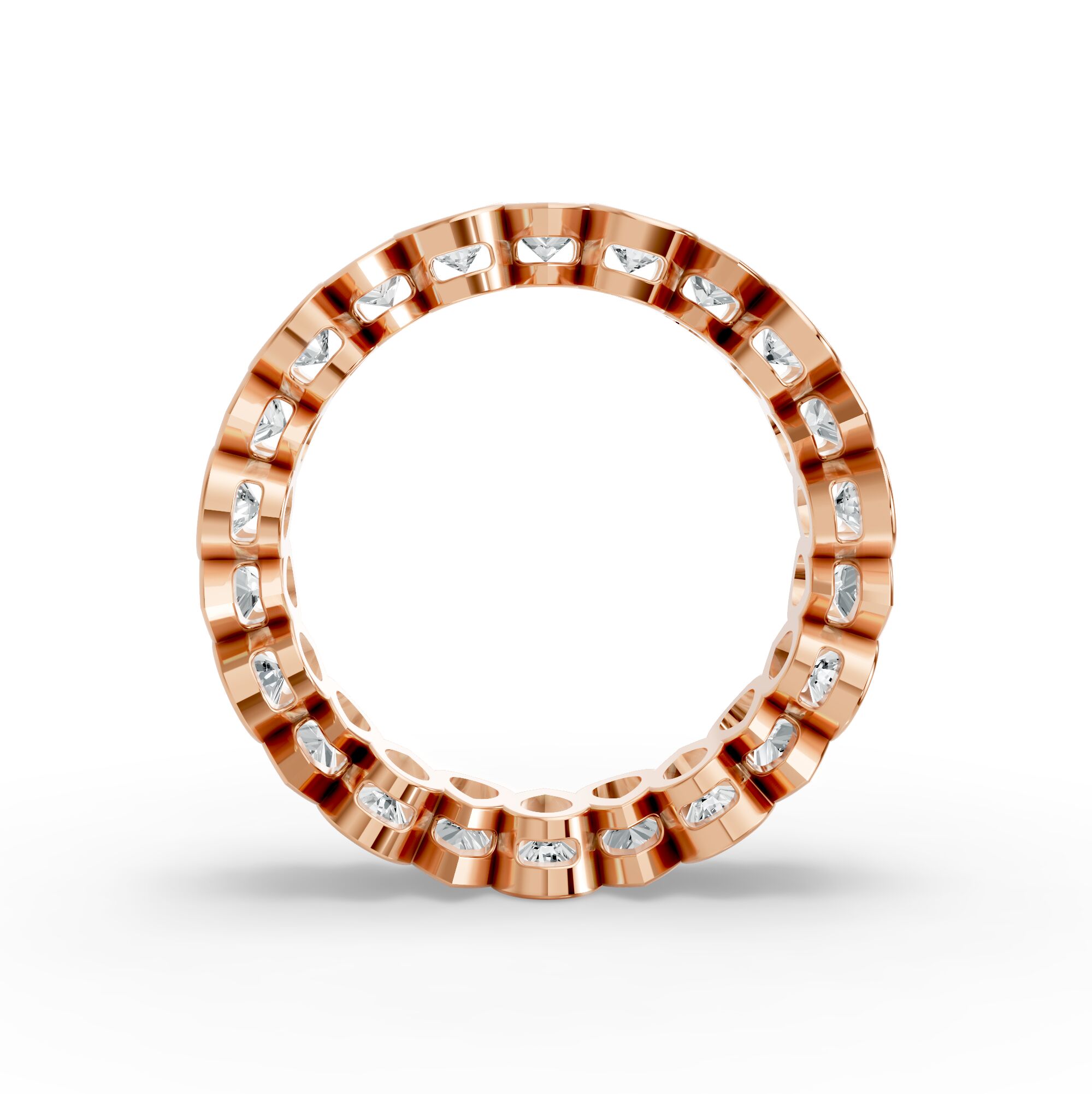 Pear Shape Diamond Eternity Bands in Gold