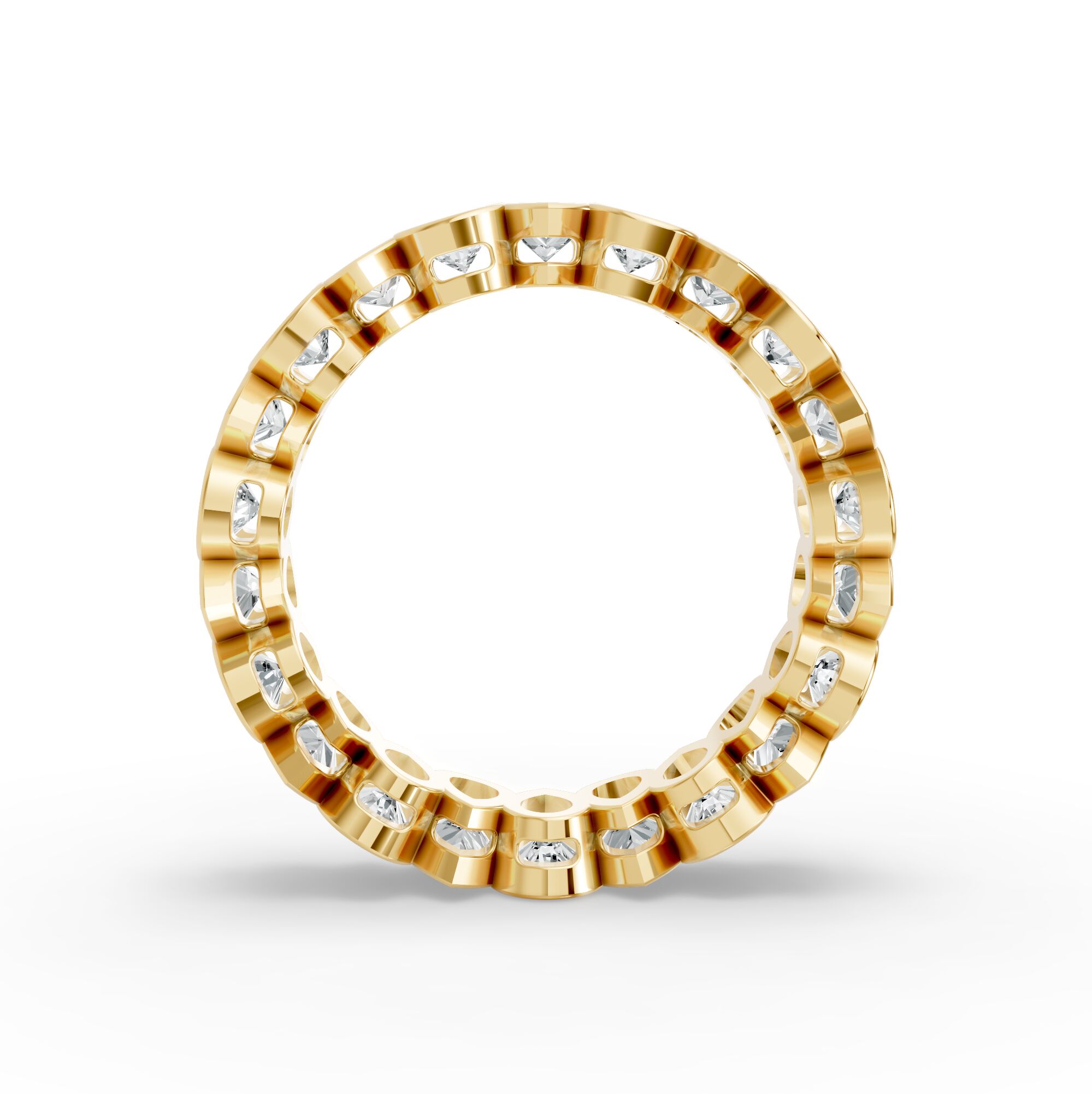 Pear Shape Diamond Eternity Bands in Gold