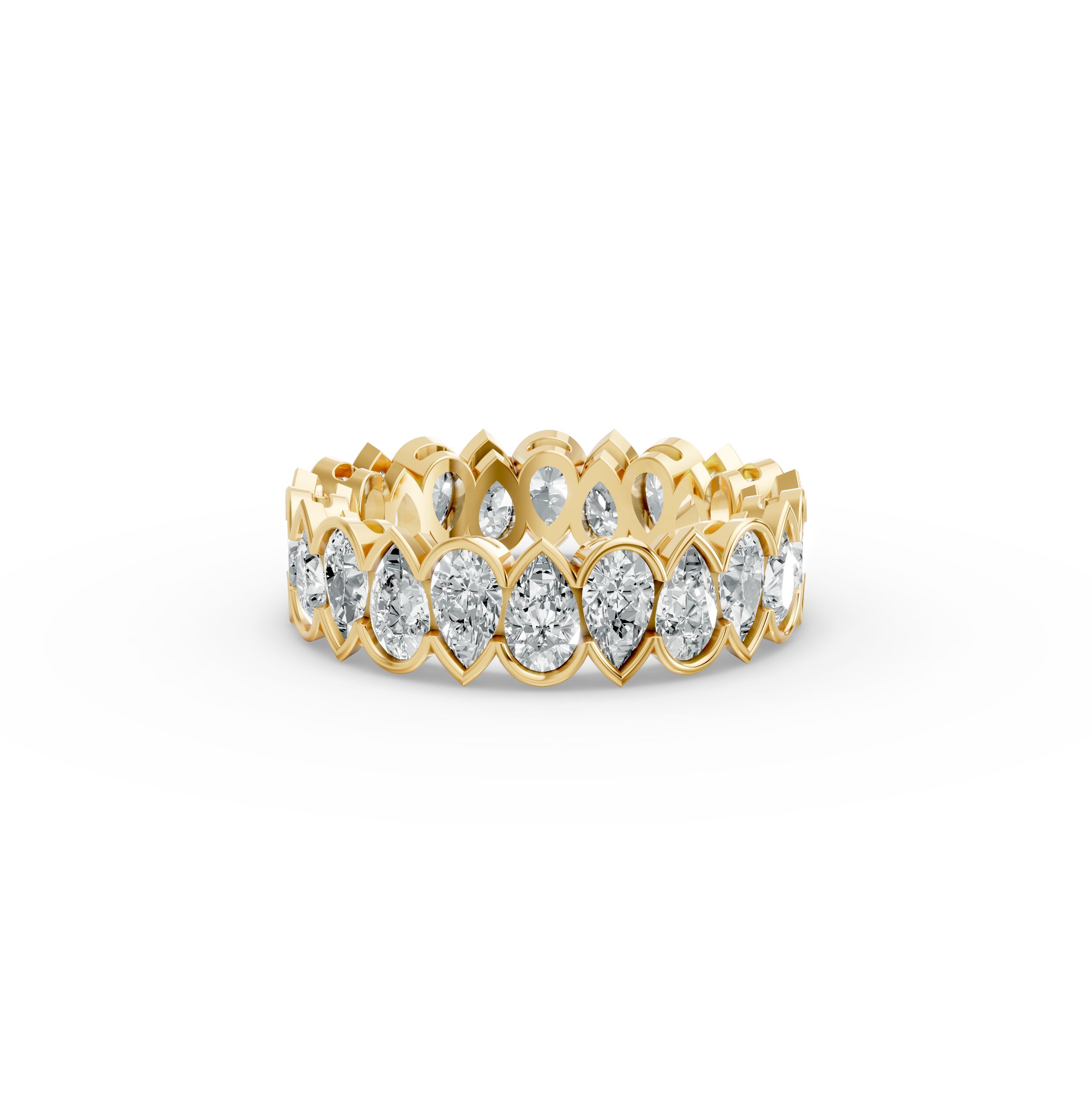 Pear Shape Diamond Eternity Bands in Gold