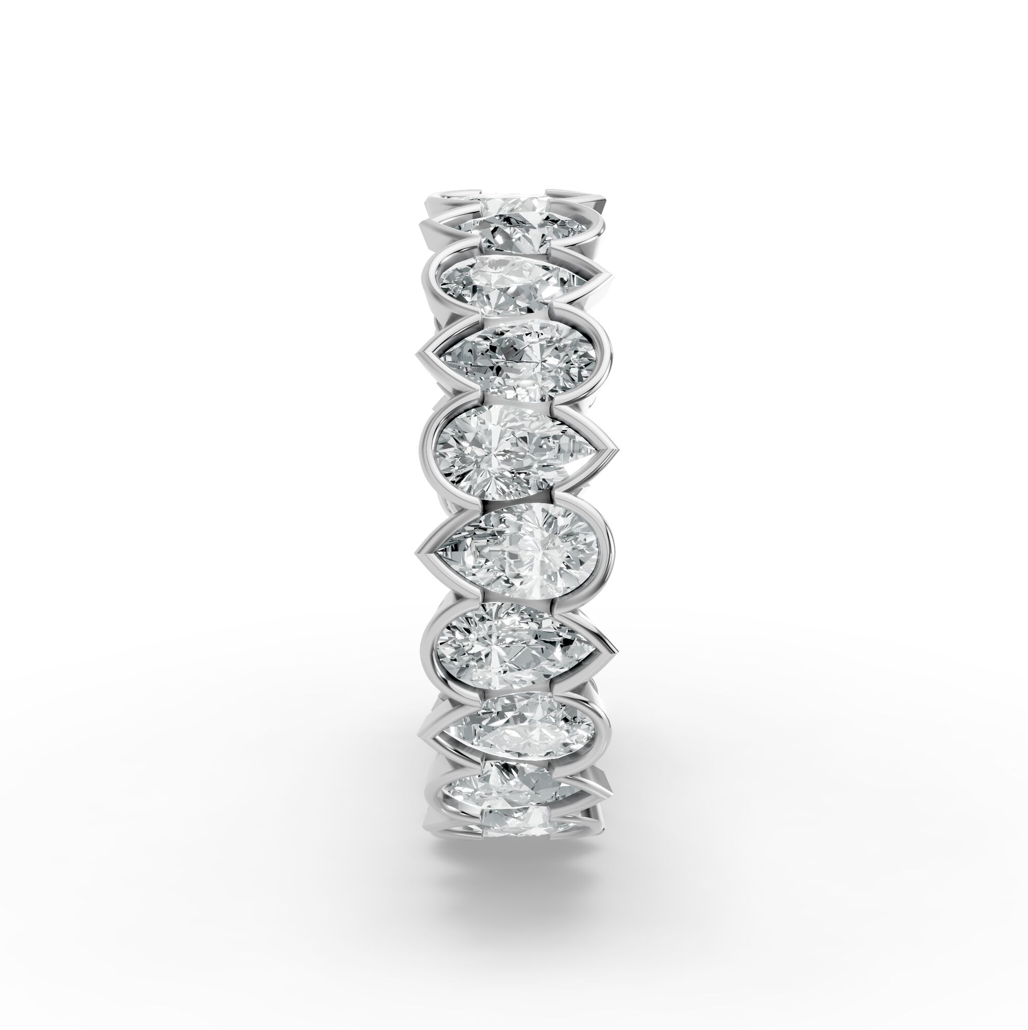 Pear Shape Diamond Eternity Bands in Gold