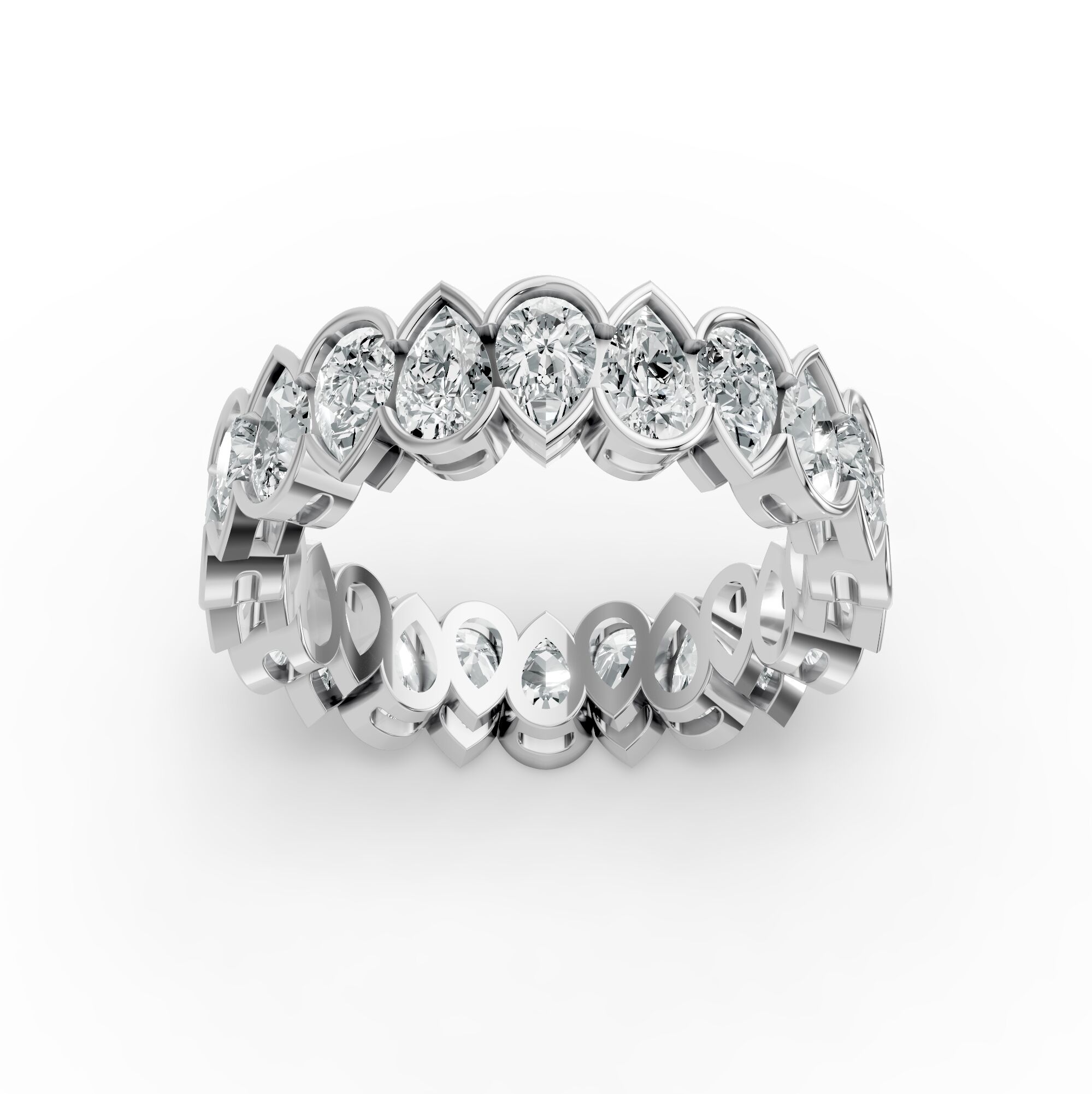 Pear Shape Diamond Eternity Bands in Gold