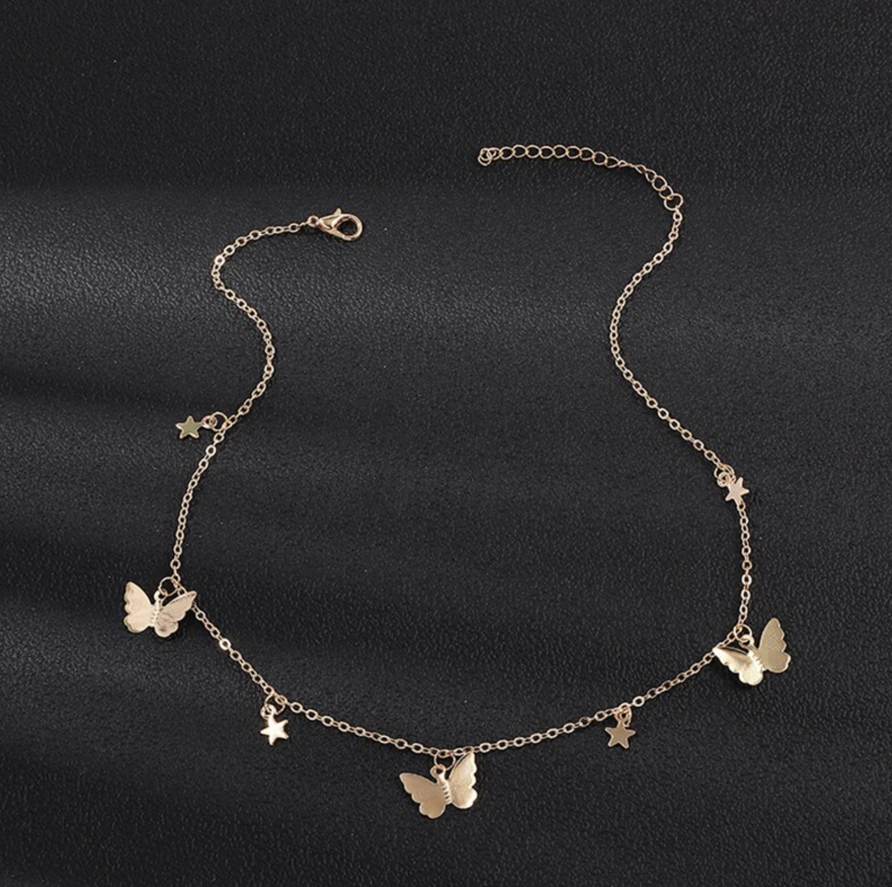 18K Gold Plated Star Butterfly Pendant Necklace Chain Choker Women