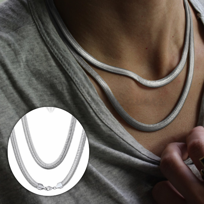 ネックレス・ペンダント TATIANA Silver 925 Modern Flat Snake Chain Necklace NZ2158 5 MUSINSA | TATIANA (Silver 925) Modern Flat Snake Chain