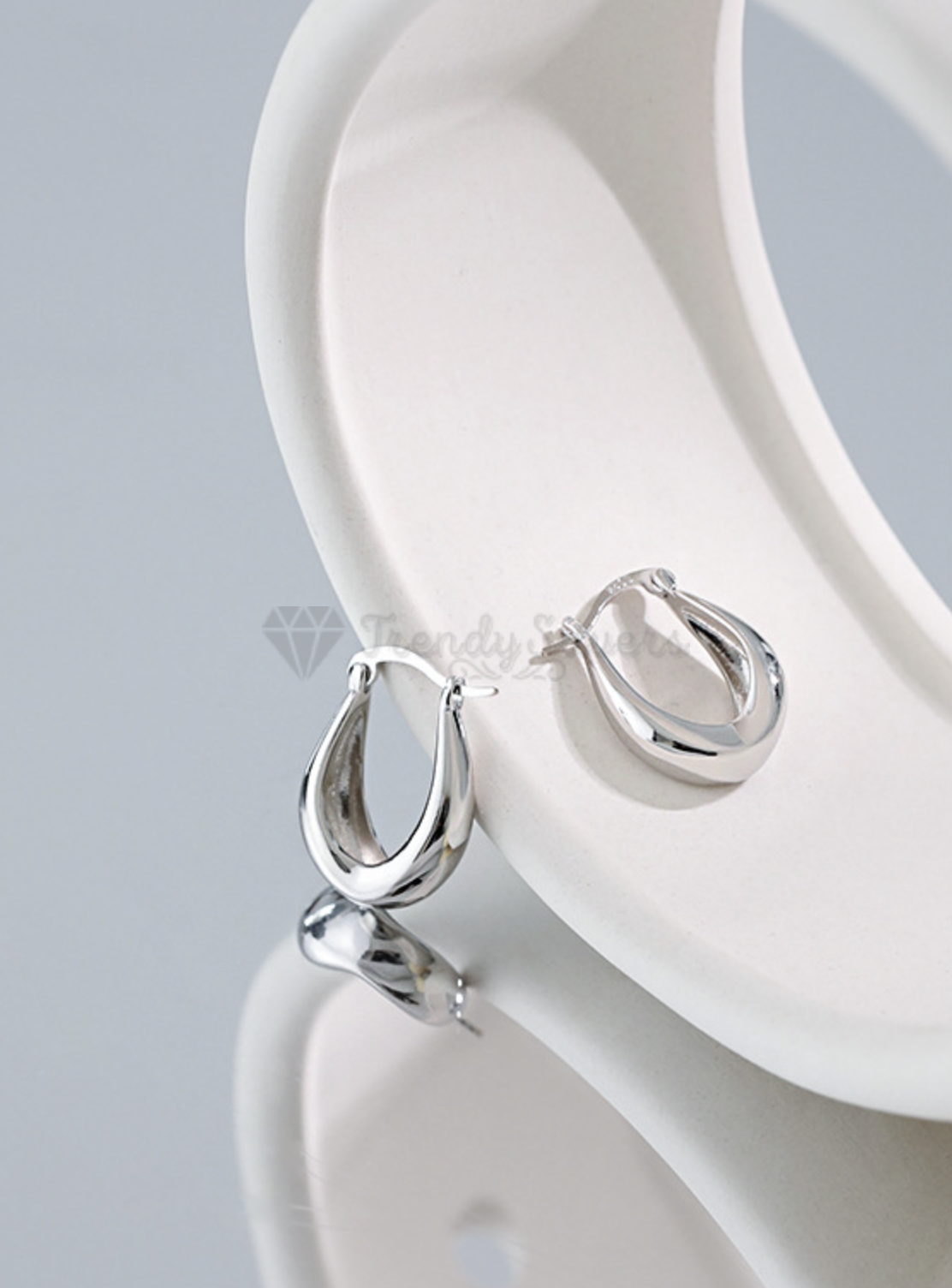 Sports Coaching Gear Hapour Sterling Silver Chunky Hoop Earrings - Hypoallergenic Thick Huggie Earrings For Women 925 Silver