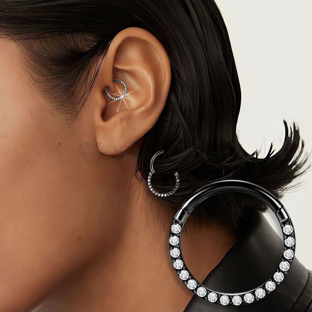 Septum Piercing Clear Daith Ring Septum Piercing Melighting 16G