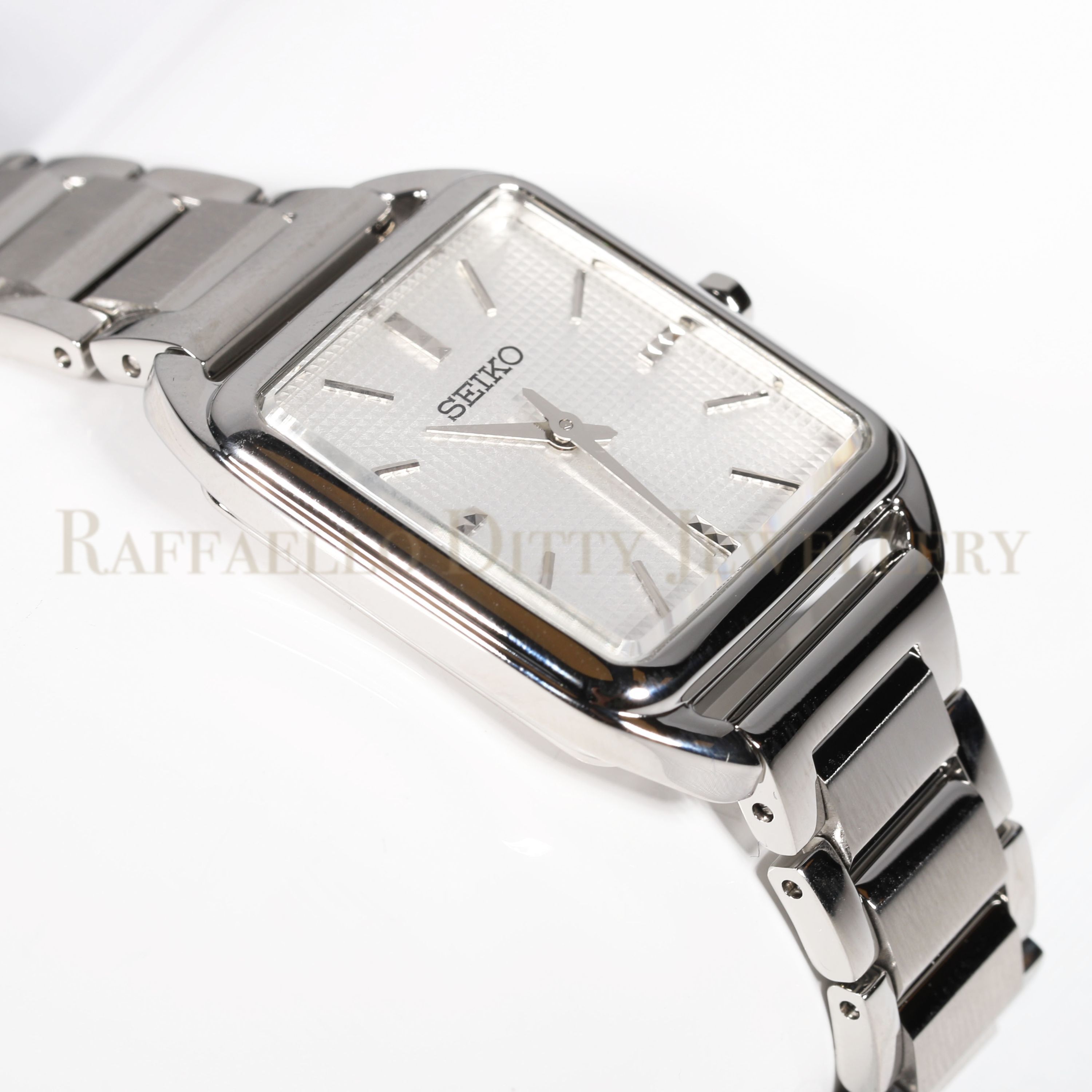 SEIKO Ladies Watch Quartz Analog Rectangle White Dial Gift