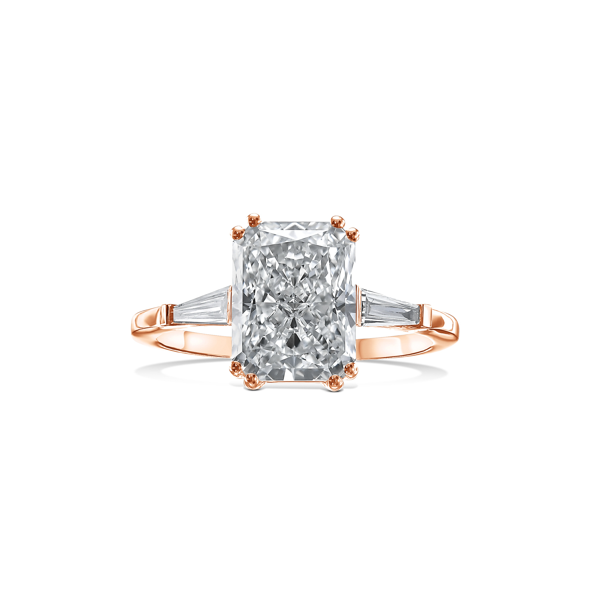 718: White Gold 14K VIR-2-EVVS2-RAD-LG SS_FVS_BAGUETTE-718-WG-14K-VIR-2-EVVS2-RAD-L