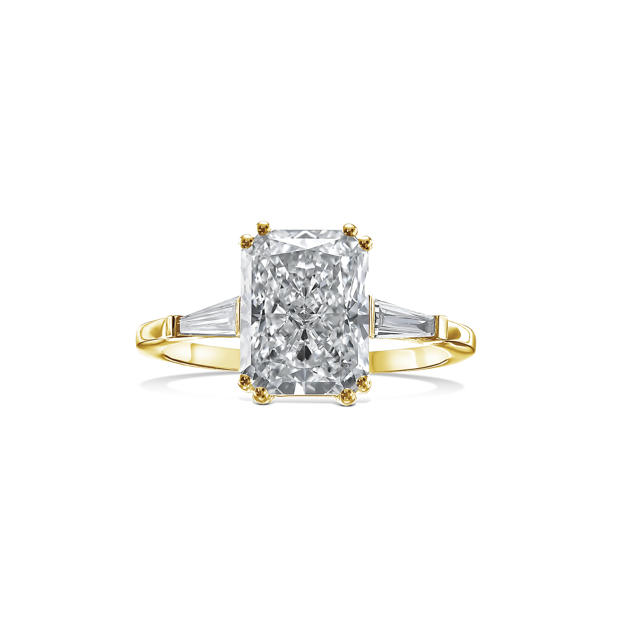 718: White Gold 14K VIR-2-EVVS2-RAD-LG SS_FVS_BAGUETTE-718-WG-14K-VIR-2-EVVS2-RAD-L