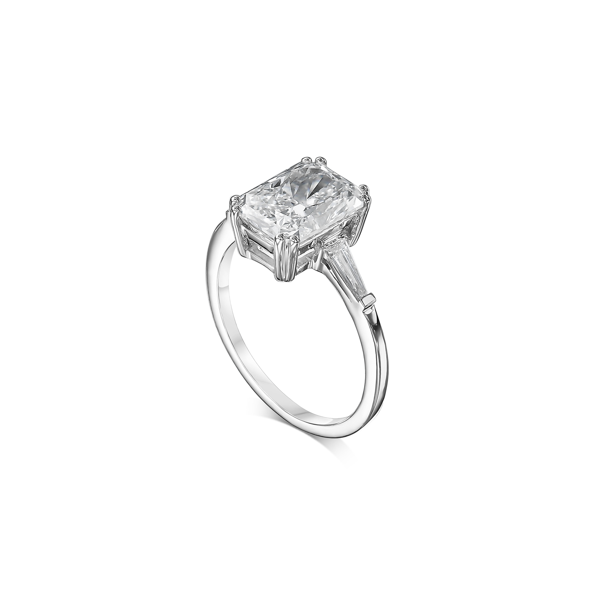718: White Gold 14K VIR-2-EVVS2-RAD-LG SS_FVS_BAGUETTE-718-WG-14K-VIR-2-EVVS2-RAD-L