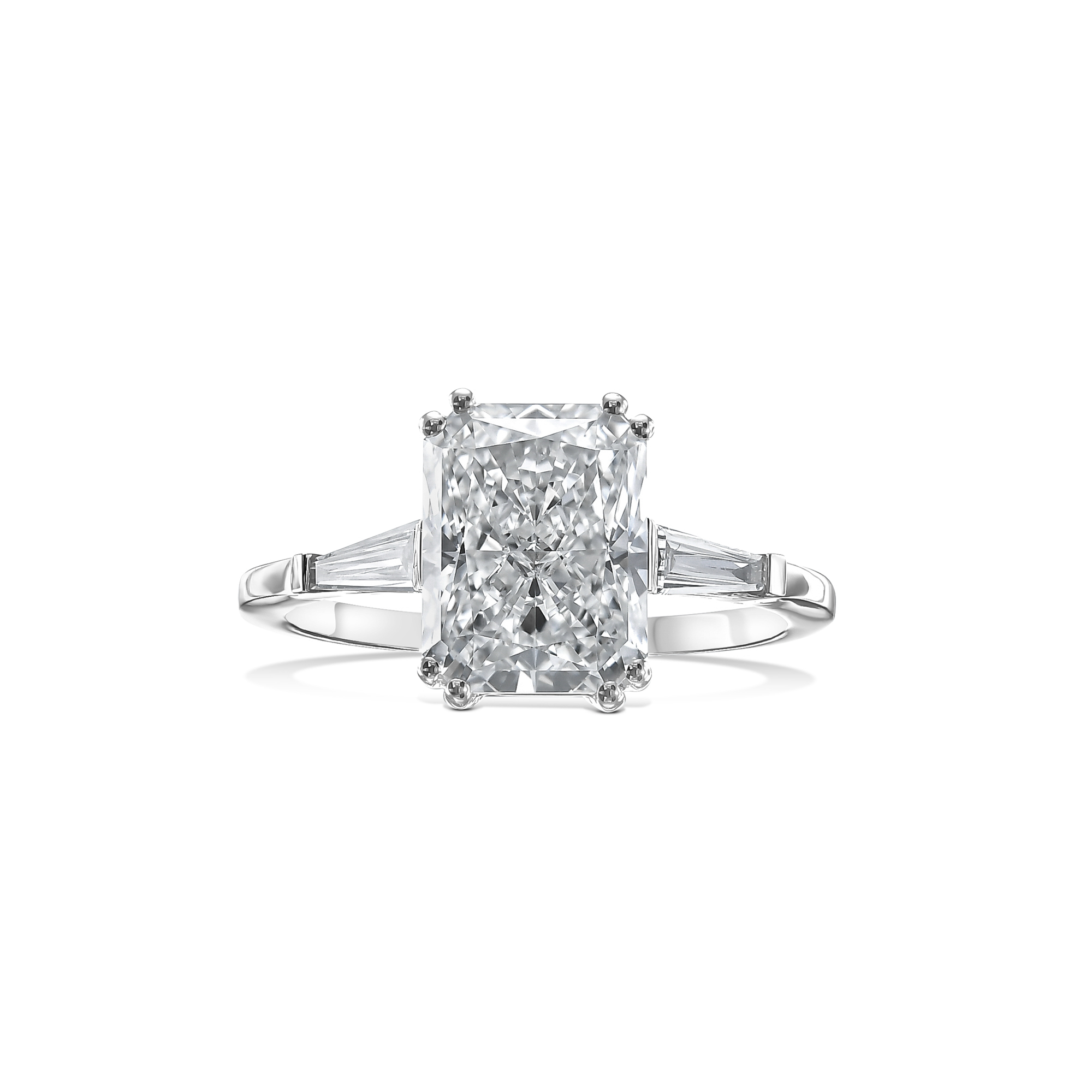 718: White Gold 14K VIR-2-EVVS2-RAD-LG SS_FVS_BAGUETTE-718-WG-14K-VIR-2-EVVS2-RAD-L