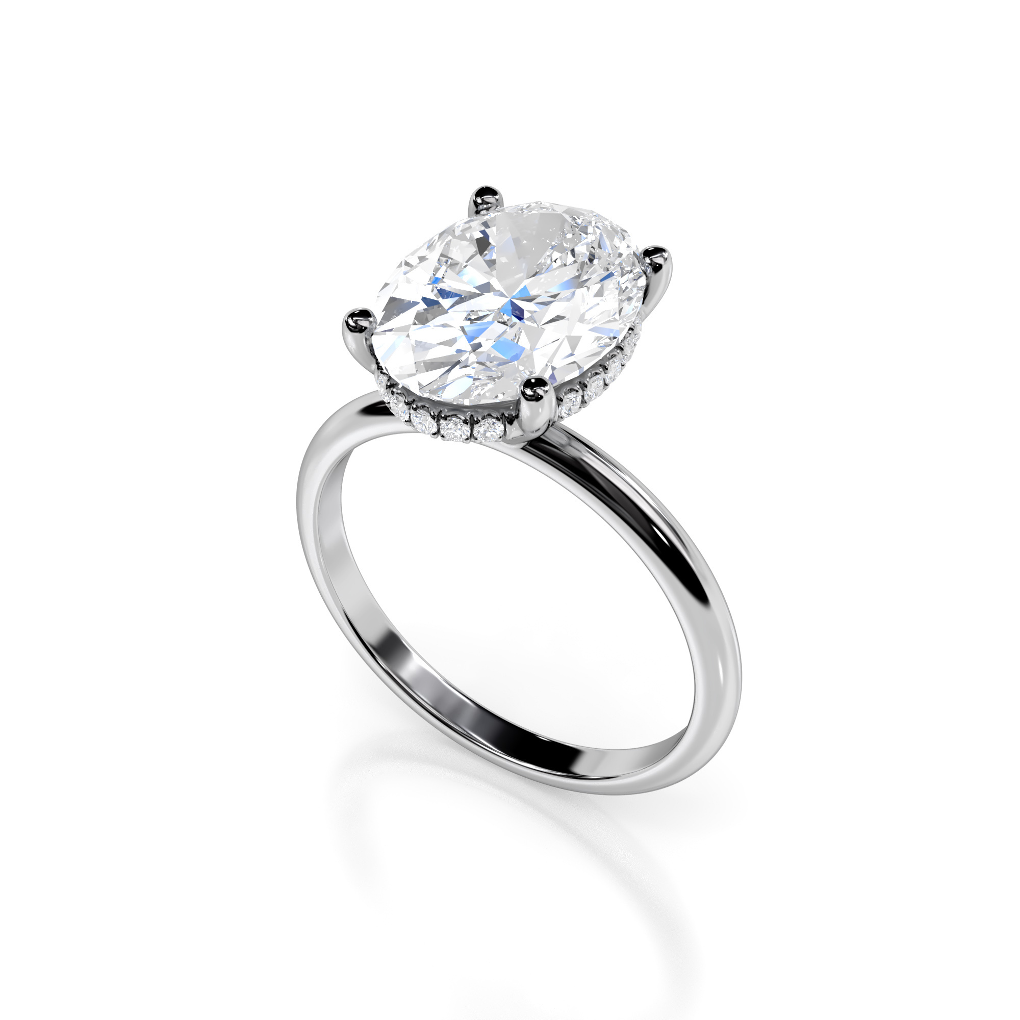 602D: White Gold 14K VIR-4-FVVS2-OVAL-LG SS_FVS_ROUND