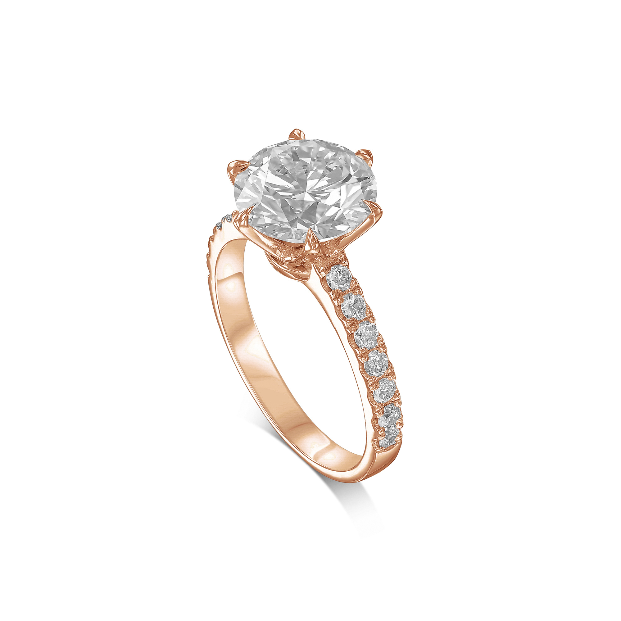 724: White Gold 14K VIR-3-EVVS2-RD-LG SS_FVS_ROUND