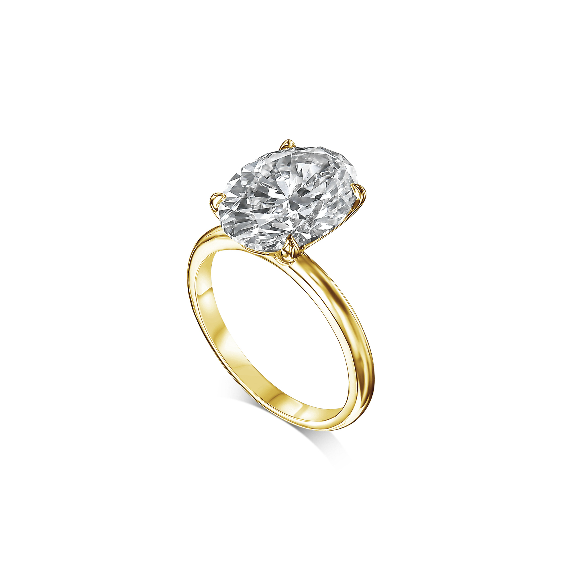 719: White Gold 14K VIR-4-FVVS2-OVAL-LG