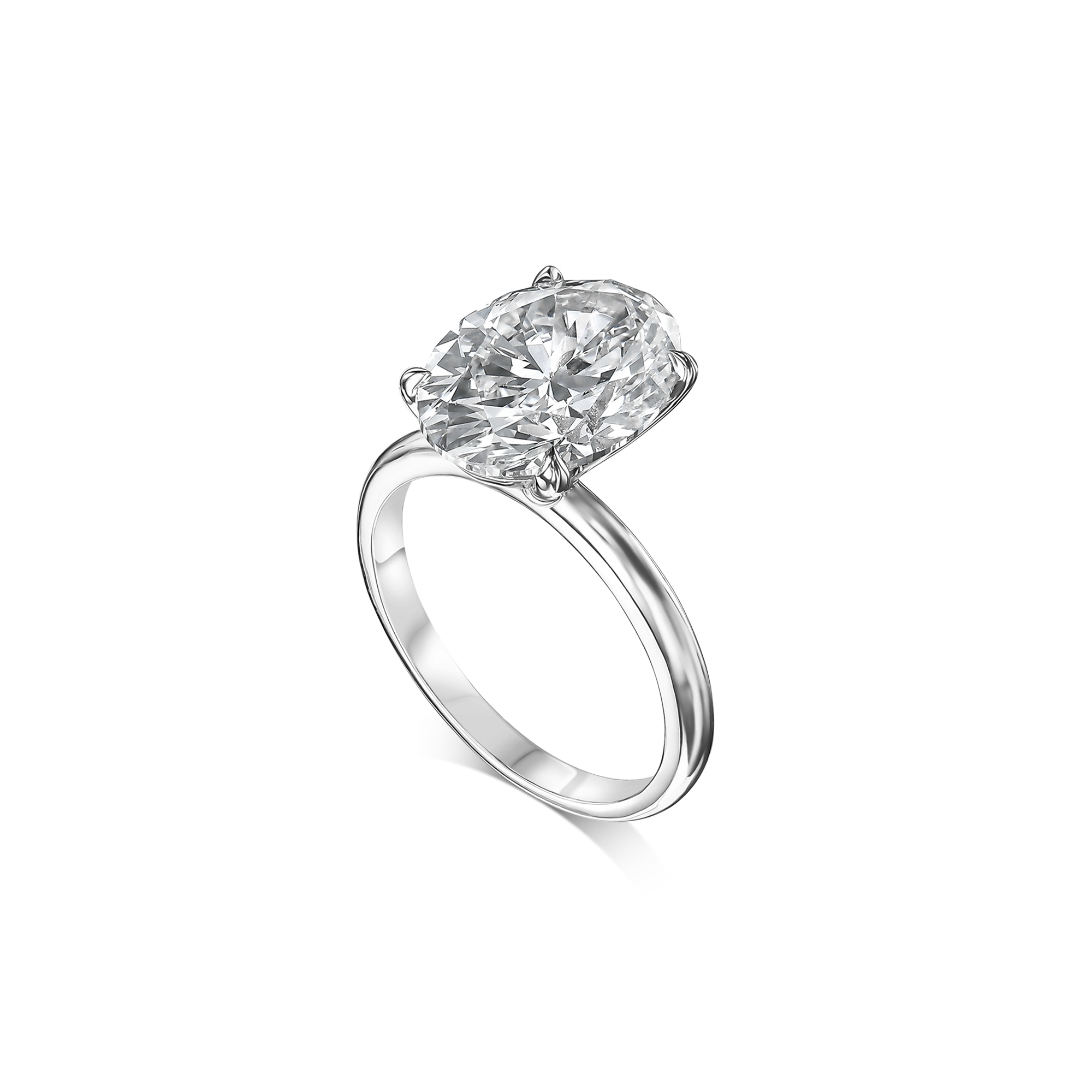 719: White Gold 14K VIR-4-FVVS2-OVAL-LG