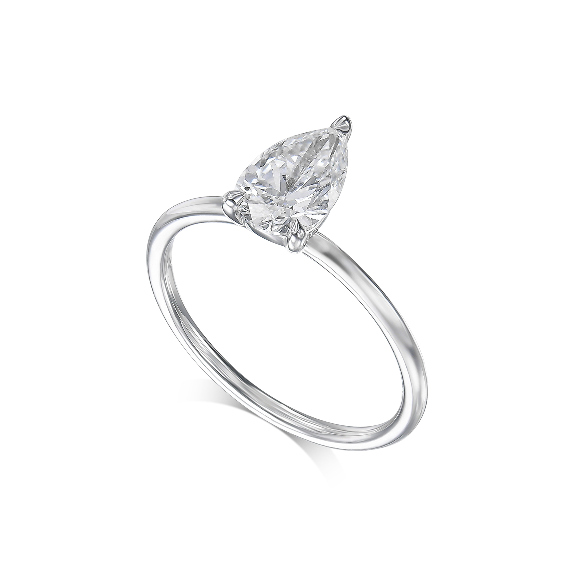 615: White Gold 14K VIR-1.5-EVVS2-Pear-LG