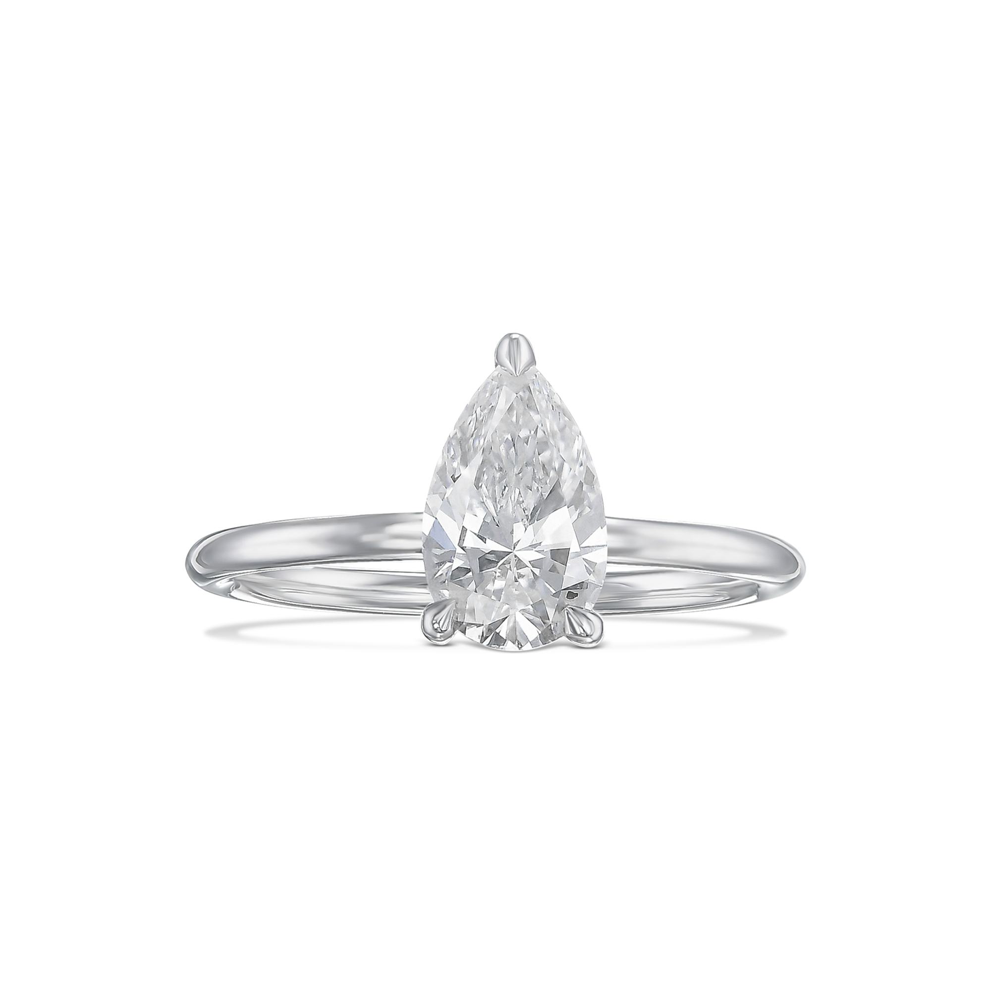 615: White Gold 14K VIR-1.5-EVVS2-Pear-LG
