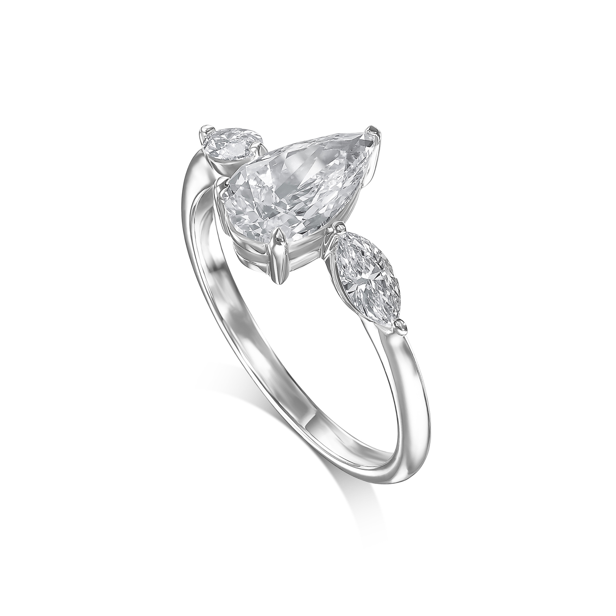 546: White Gold 14K VIR-1.5-EVVS2-Pear-LG SS_FVS_ROUND