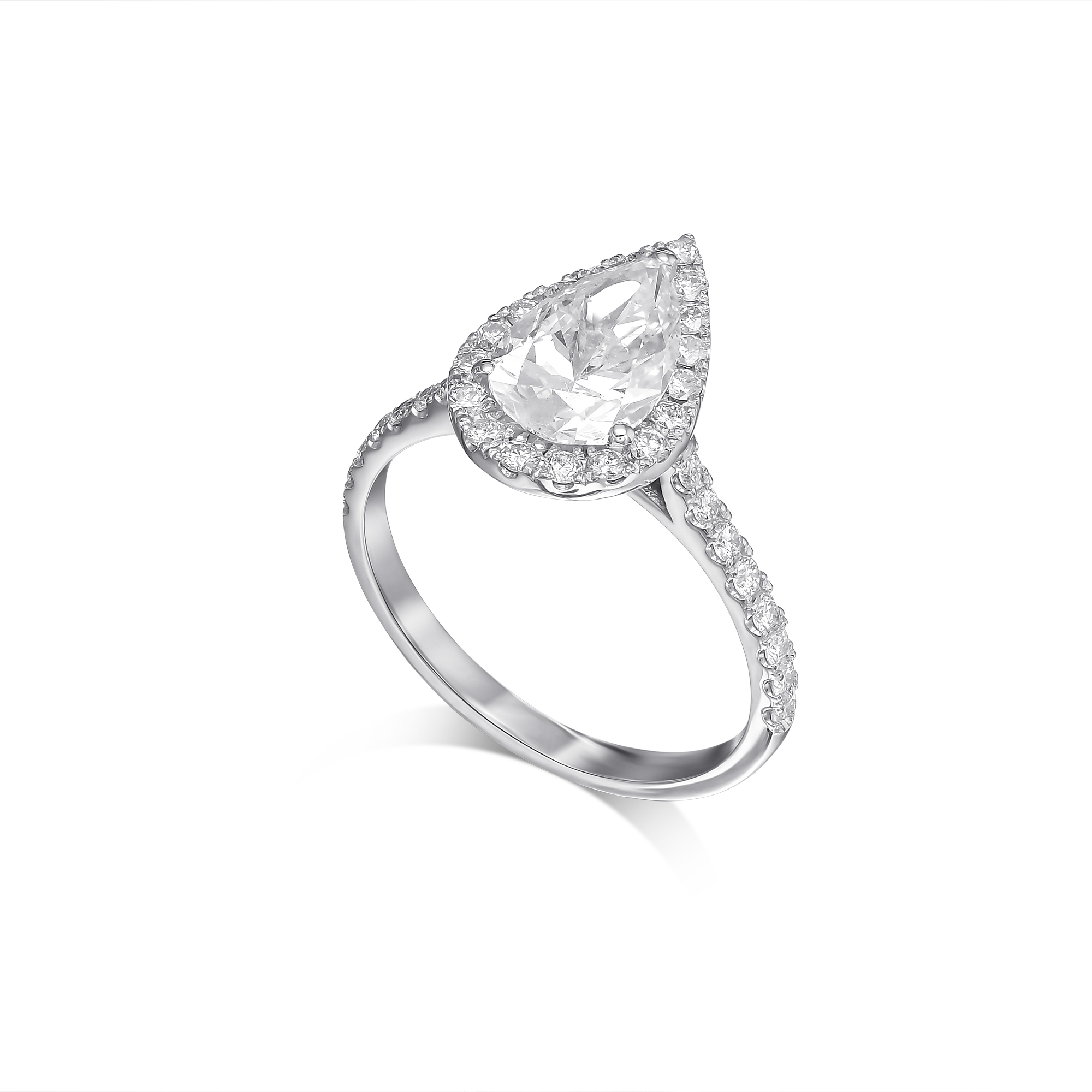 418: White Gold 14K VIR-1-DVVS1-Pear-LG SS_FVS_ROUND