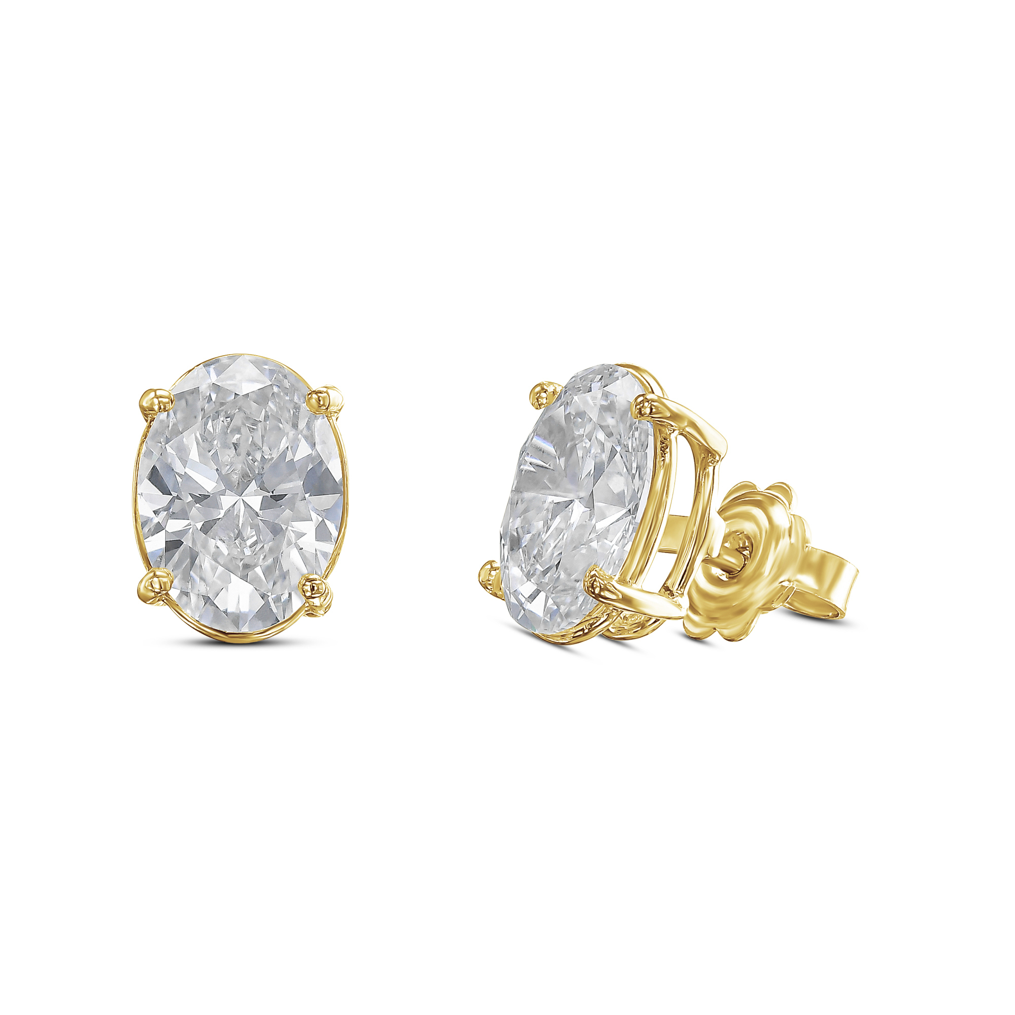744: White Gold 14K VIR-3-EVVS2-Oval-LG